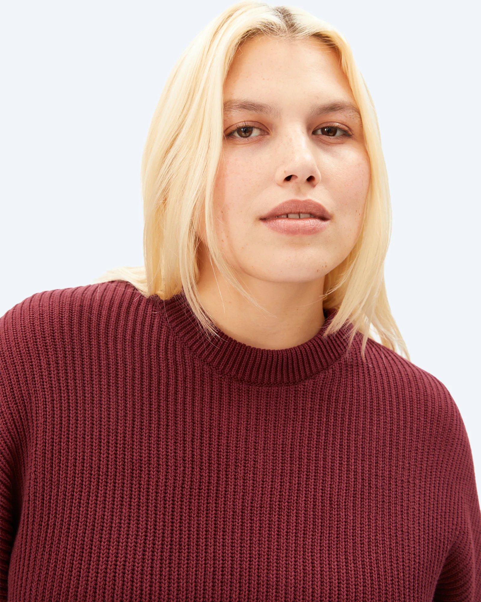 VANISÉ RIB KNIT SWEATER Velvet Red/Light Velvet Red
