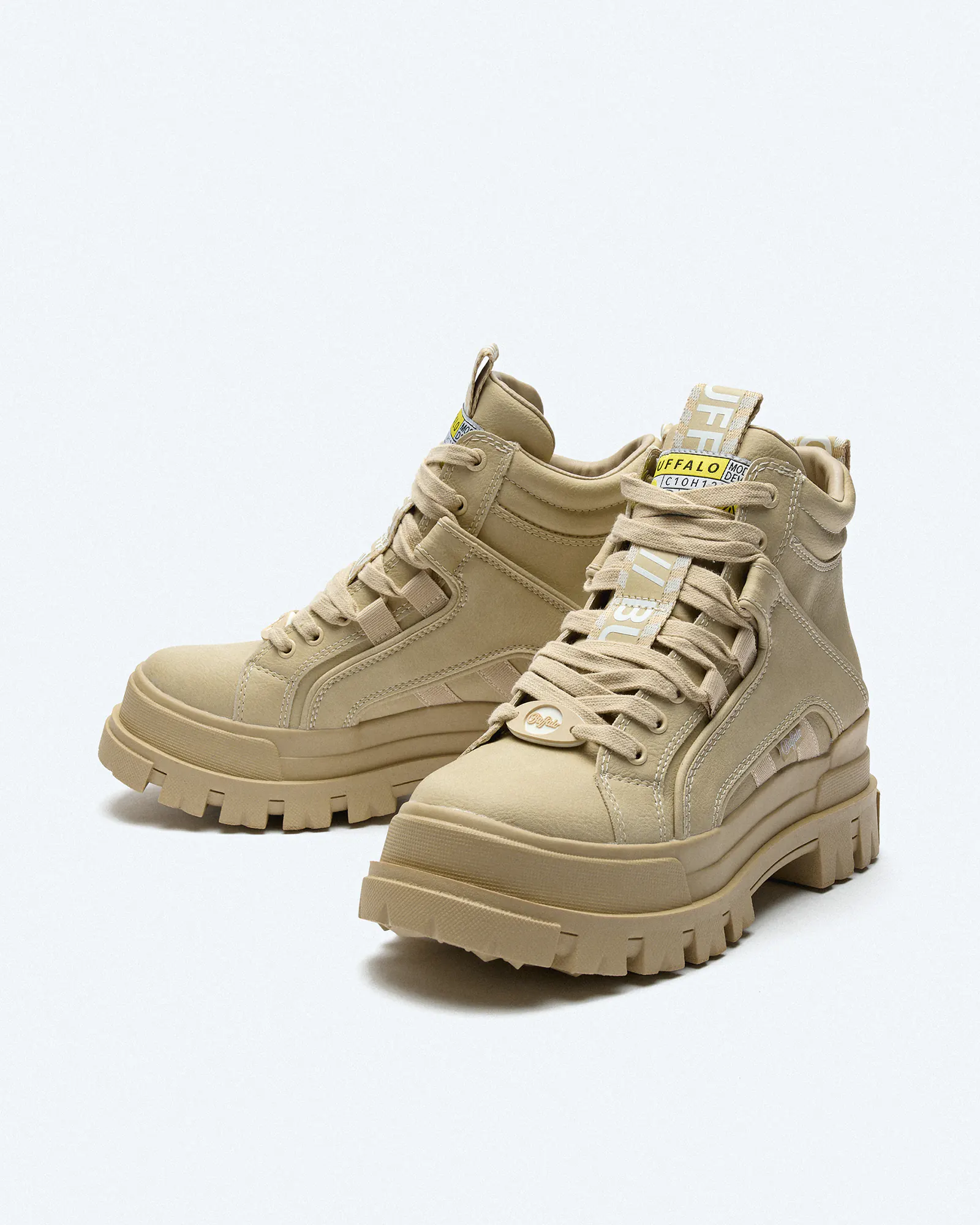 Buffalo Aspha Stiefeletten Vegan Damen Damen 16-Loch-Boots BUFFALO