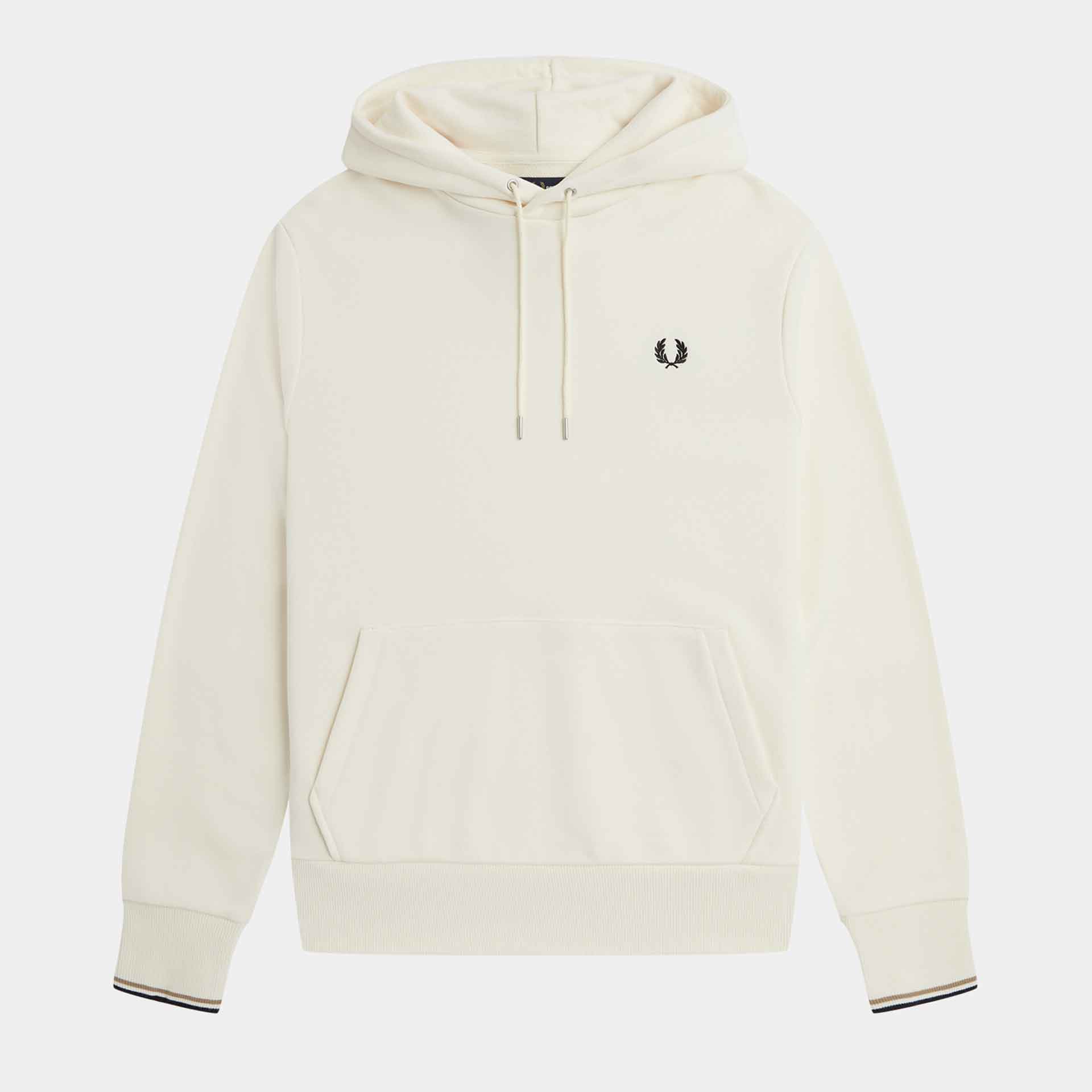 Fred Perry Bold Tipped Hooded Sweatshirt Ecru