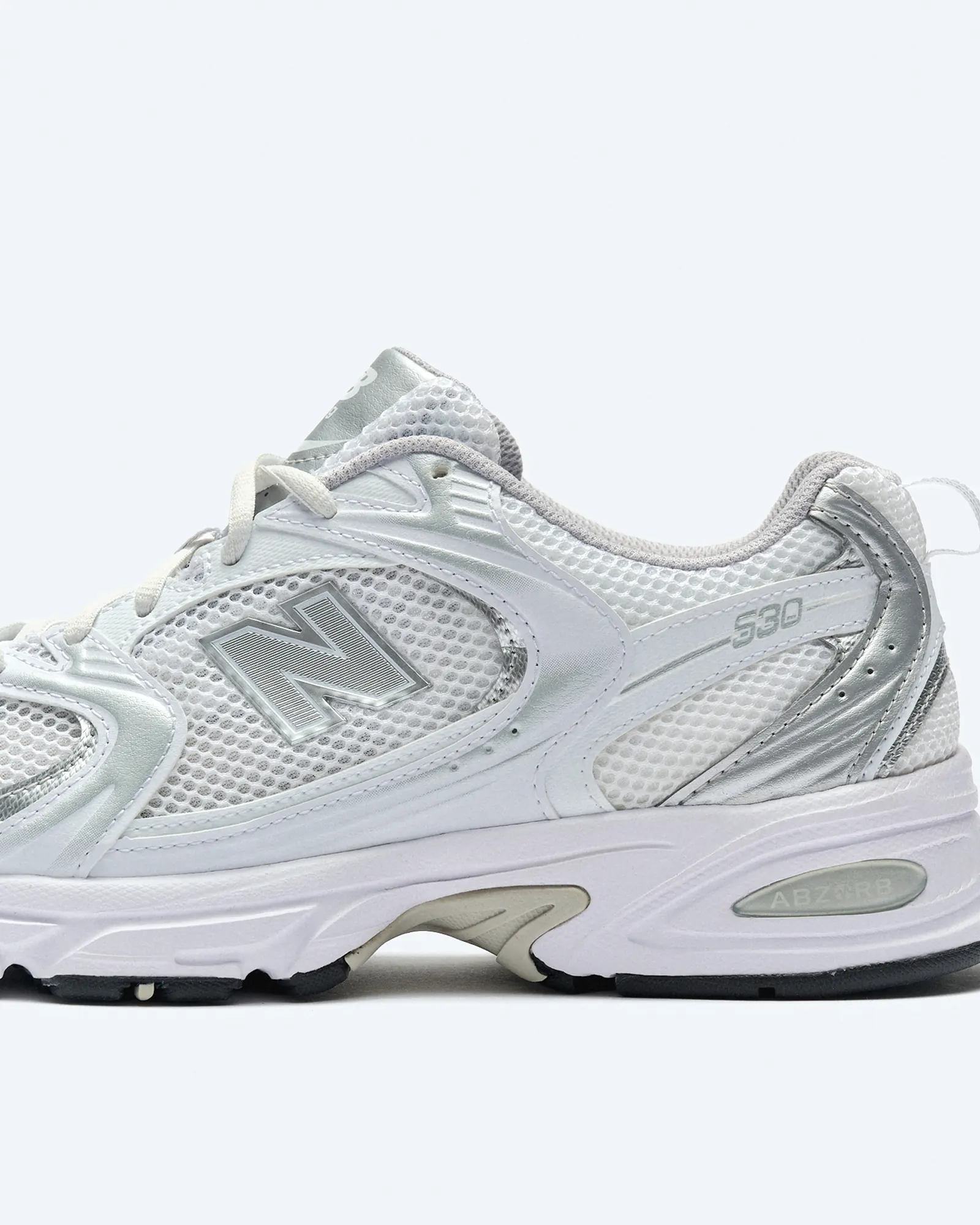 New Balance MR530 Running Sneaker White/Silver Metallic New Balance MR530 Running Sneaker White/Silver Metallic