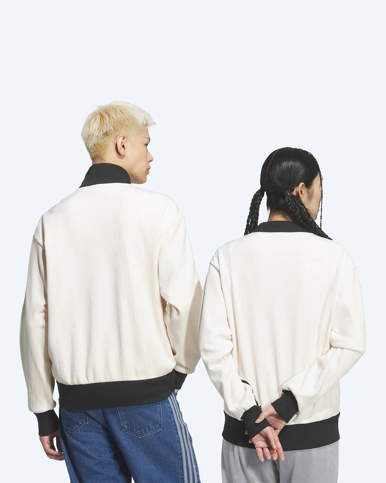 Velour Classic Cord Tracktop Wonder White