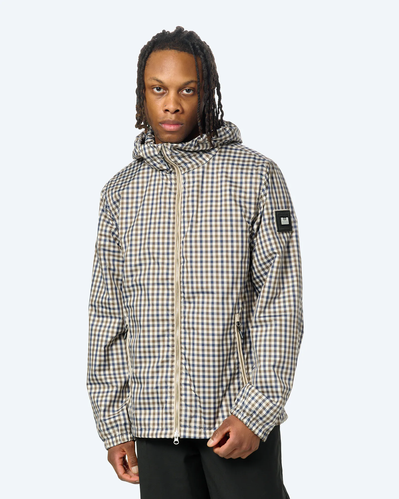 Weekend Offender Campania Check Statement Windbreaker Brown Multi