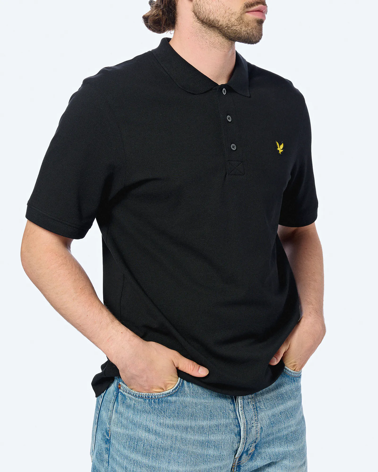 Lyle & Scott Plain Polo Shirt Jet Black