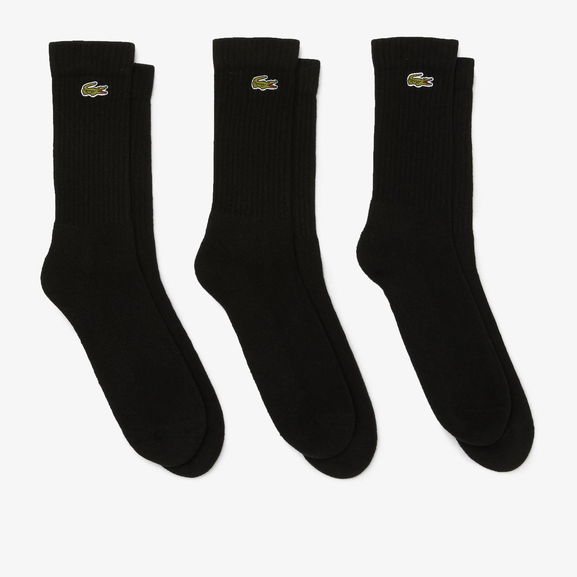 Lacoste Crew Socks Black/Black/Black