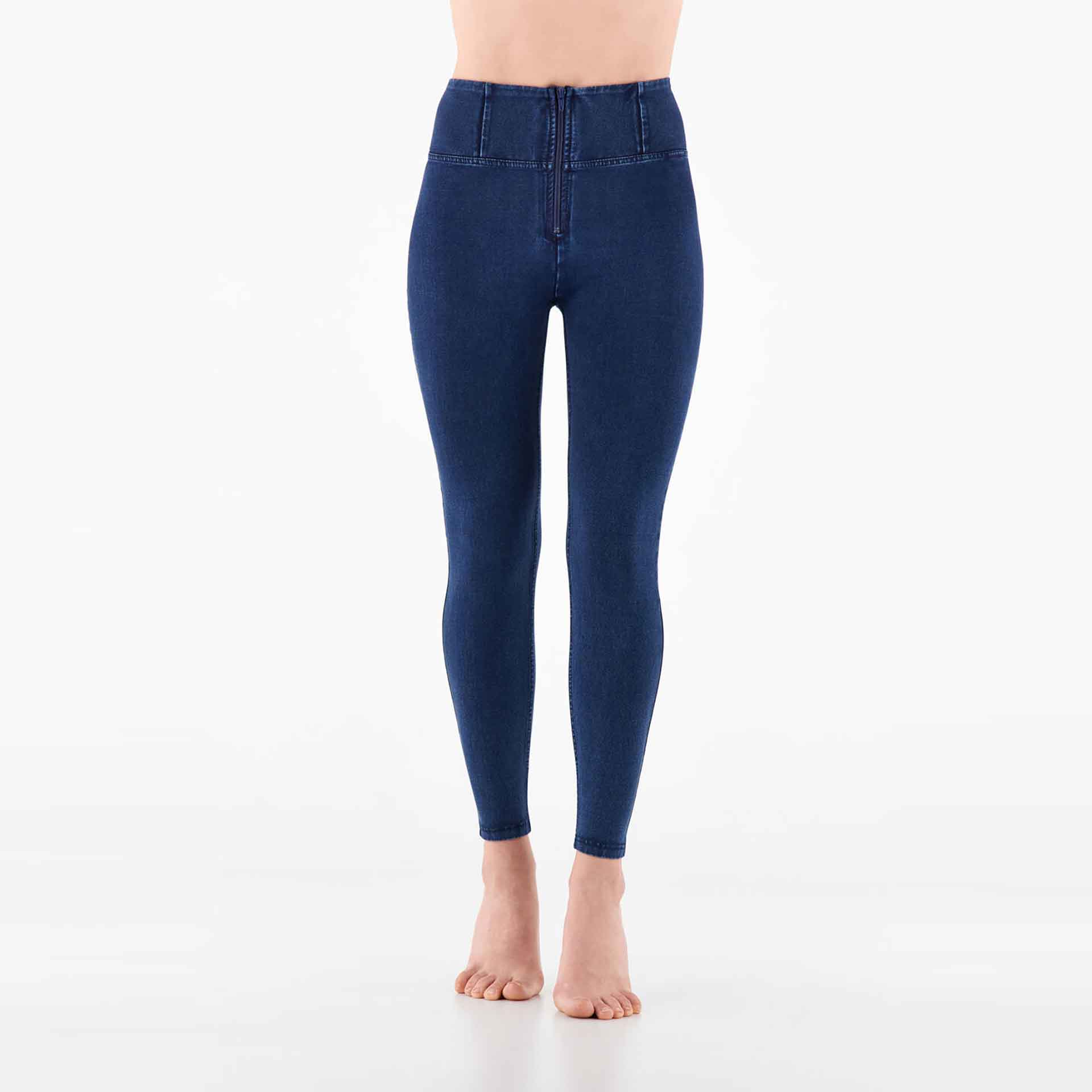 Freddy WR.UP® High Waist w. Zip Superskinny 7/8 Pants Dark Blue/Blue Seams