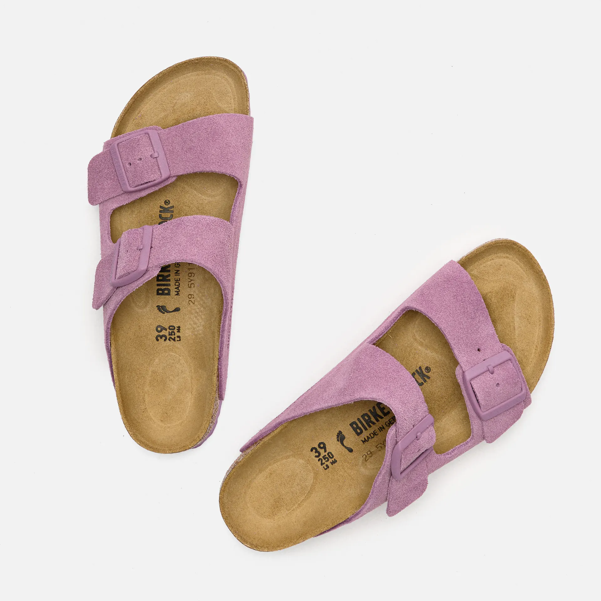 Birkenstock Arizona Suede Leather (Narrow Fit) Sandals Mauve