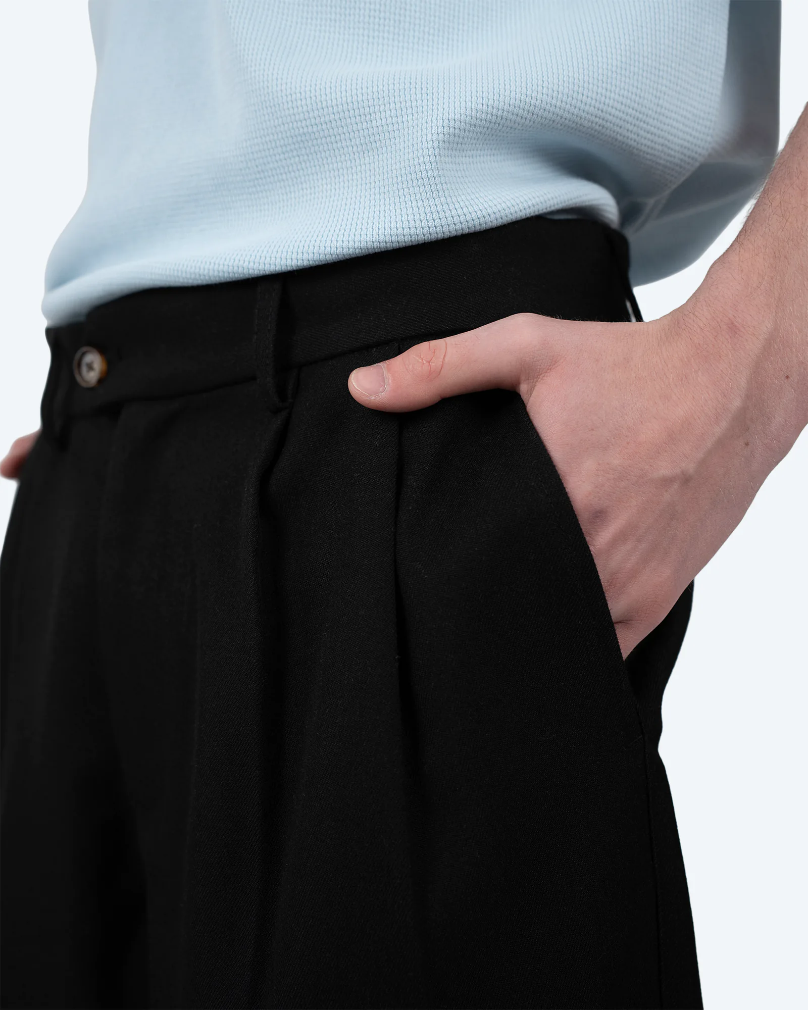 Prohibited Newport Pleated Shorts Black