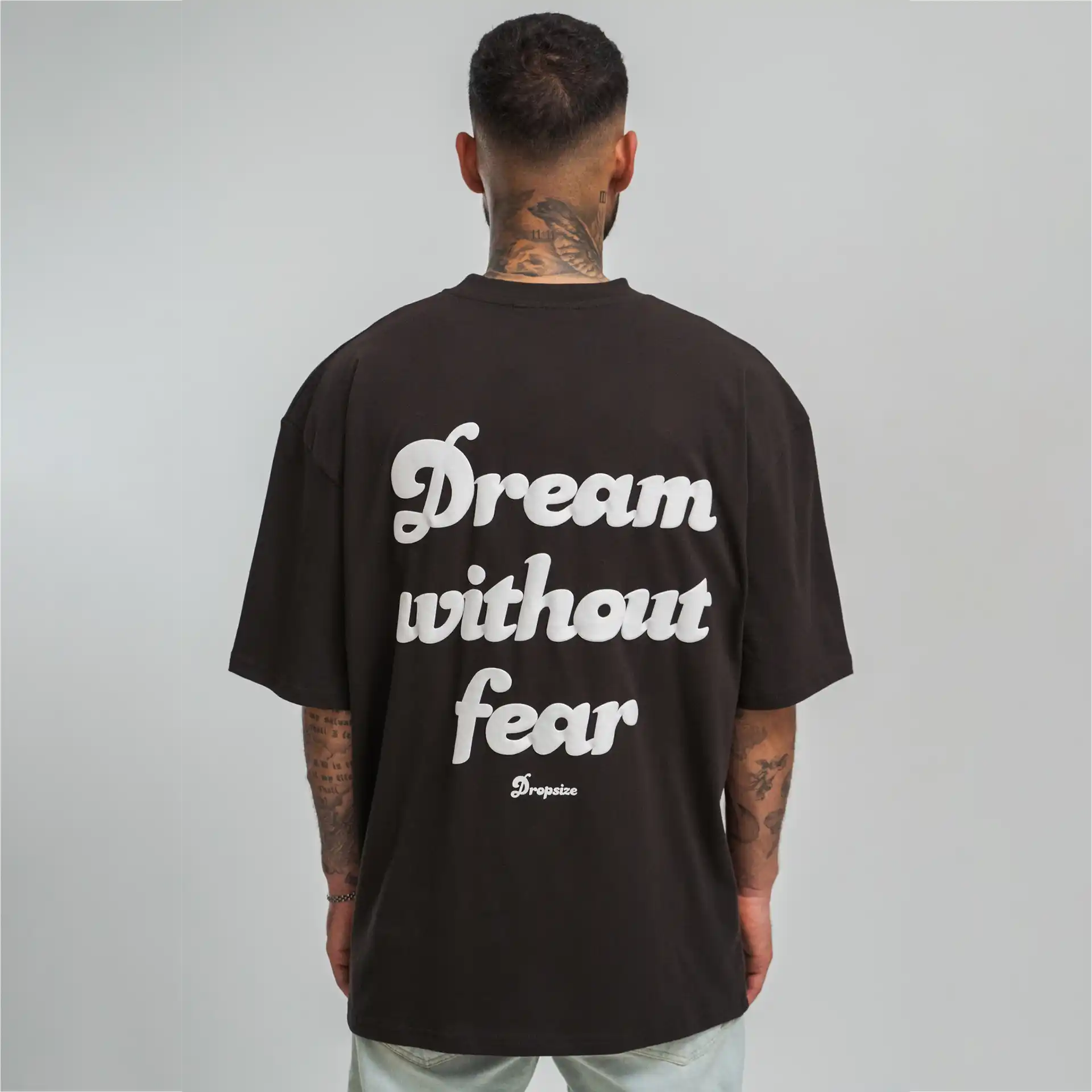 Dropsize Heavy Dream Without Fear T-Shirt Washed Black