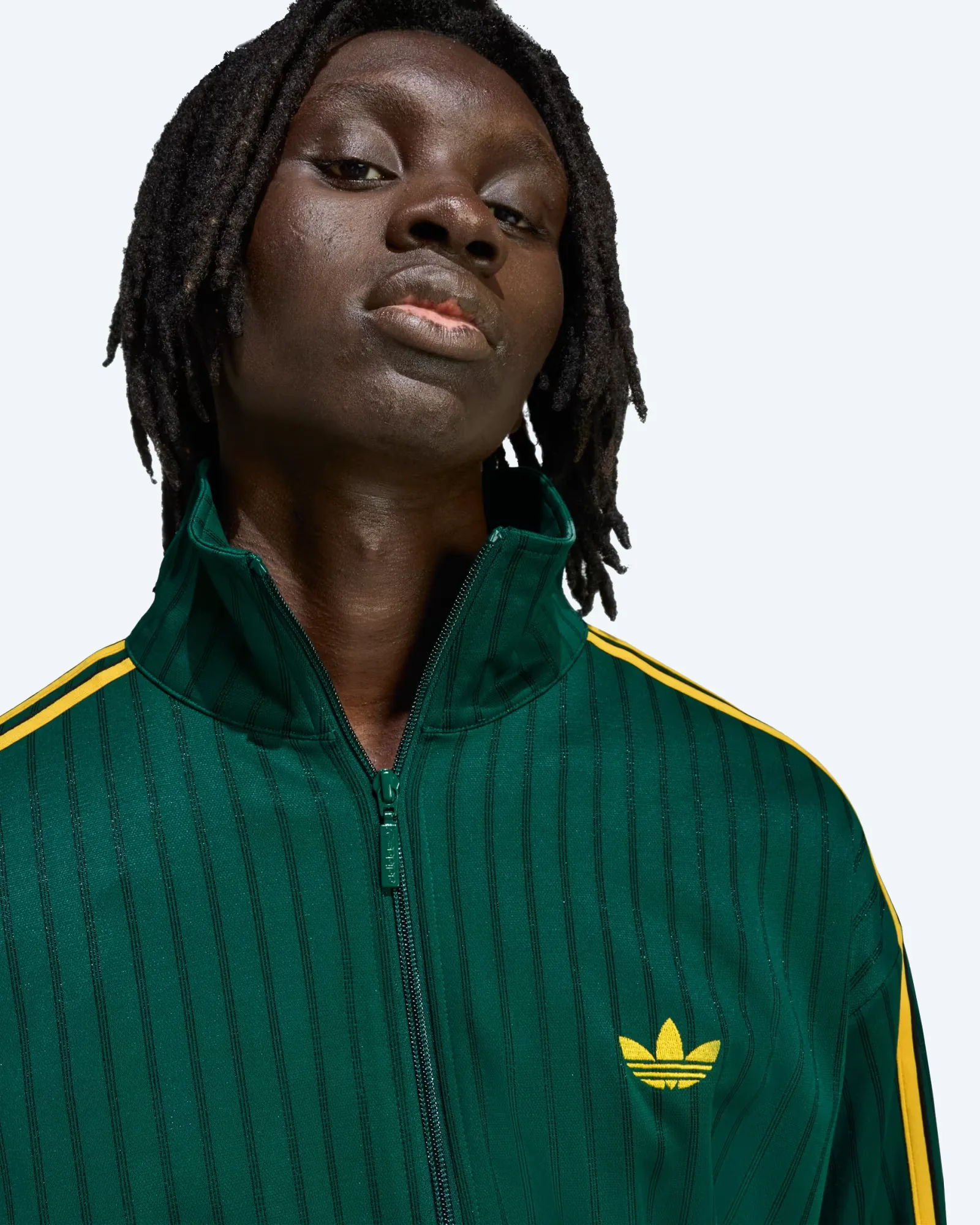 Firebird Loose Pinstripe Track Top Collegiate Green
