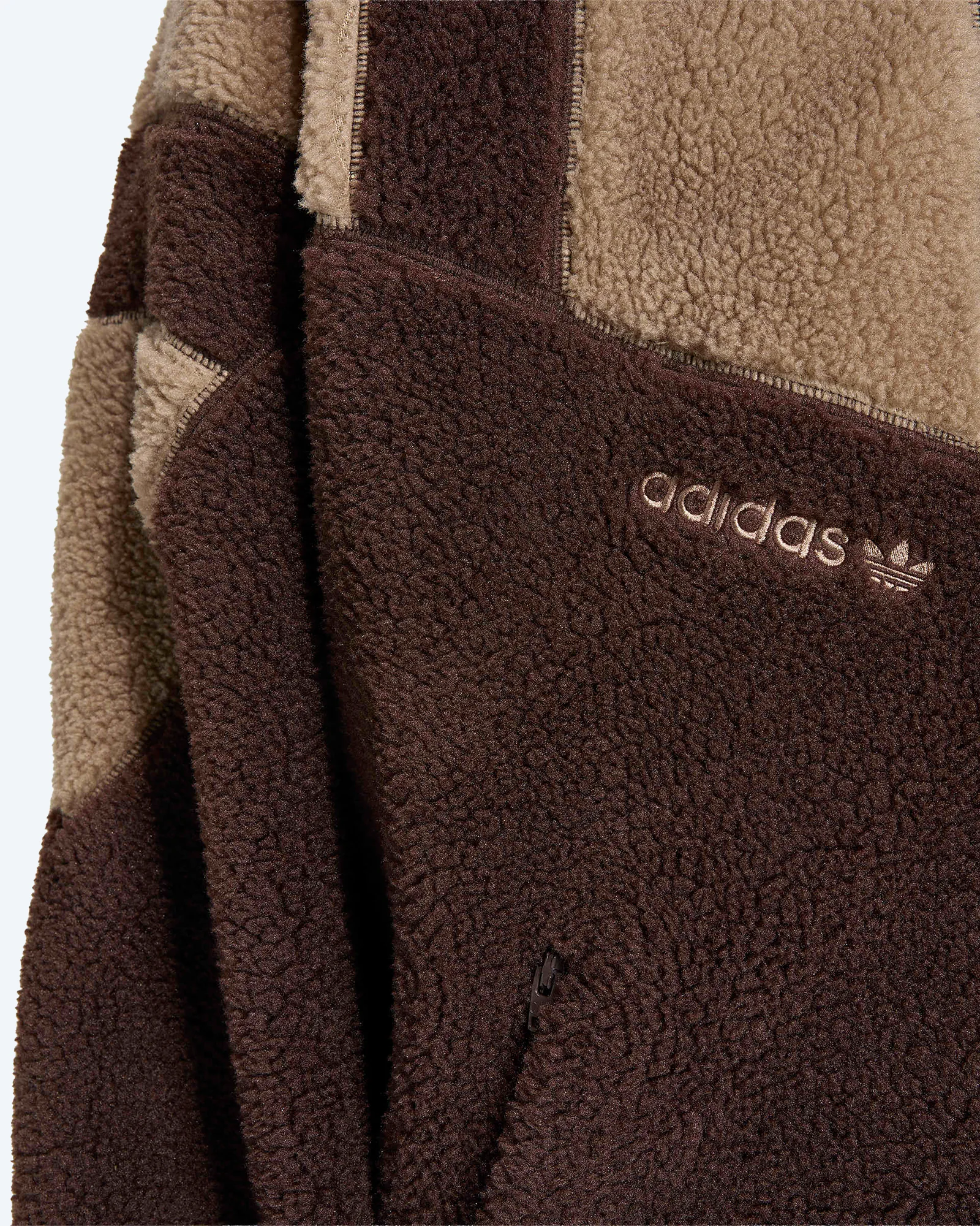 Blocked Fleece Tracktop Aurora Coffee