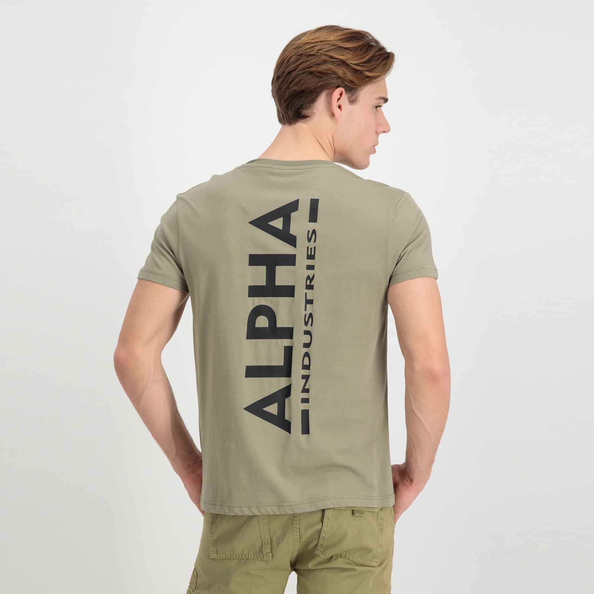 Alpha Industries Backprint T-Shirt Olive/Black Alpha Industries Backprint T-Shirt Olive/Black