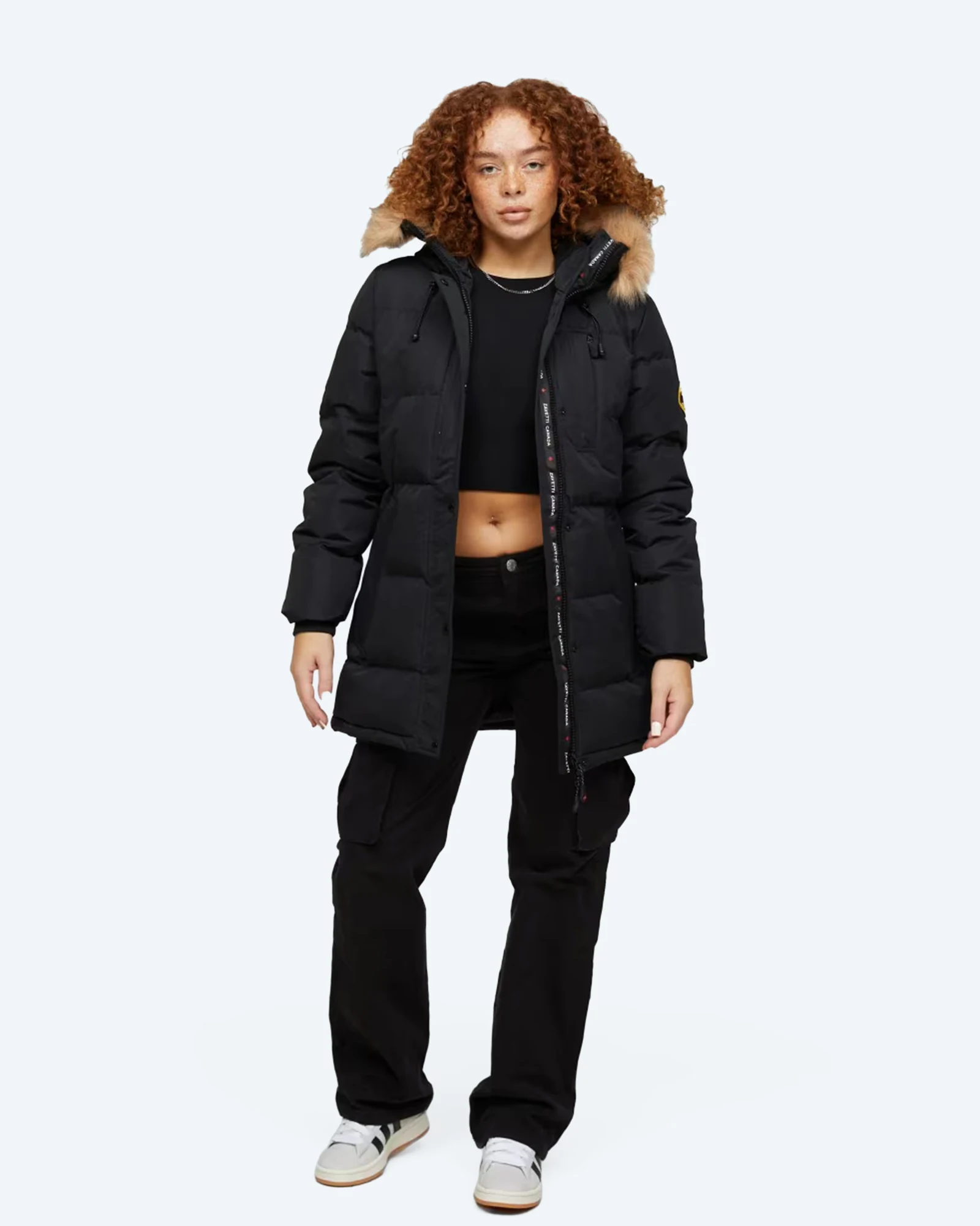 Zavetti Canada Goshawa Puffer Parka Jacket Black