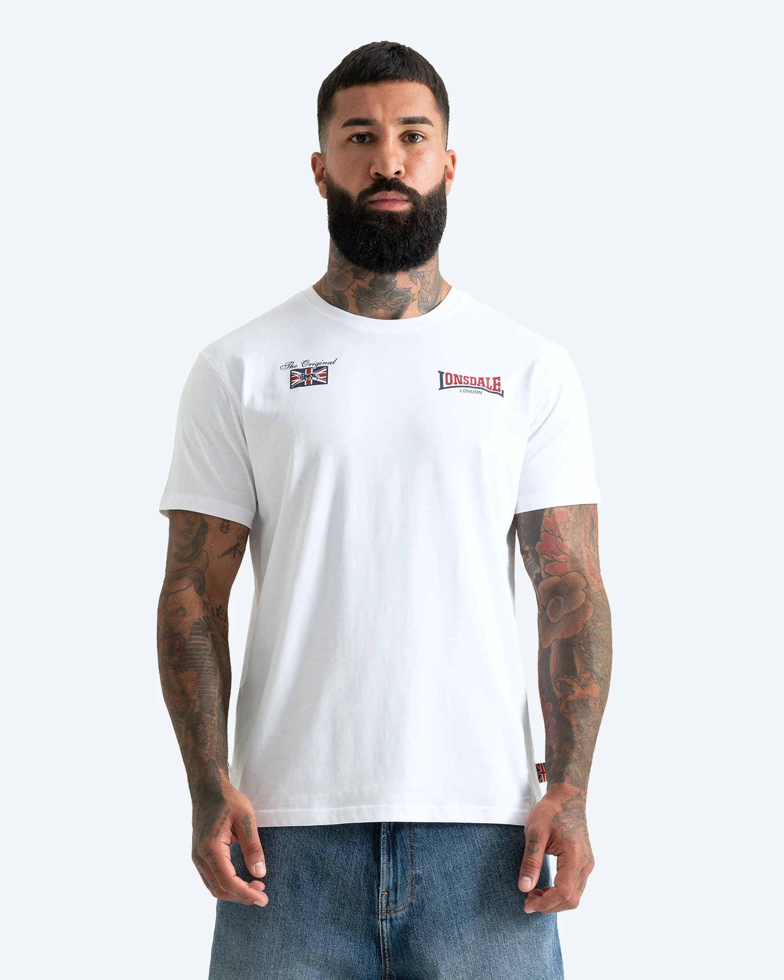 Wanstead T-Shirt White/Dark Navy/Dark Red