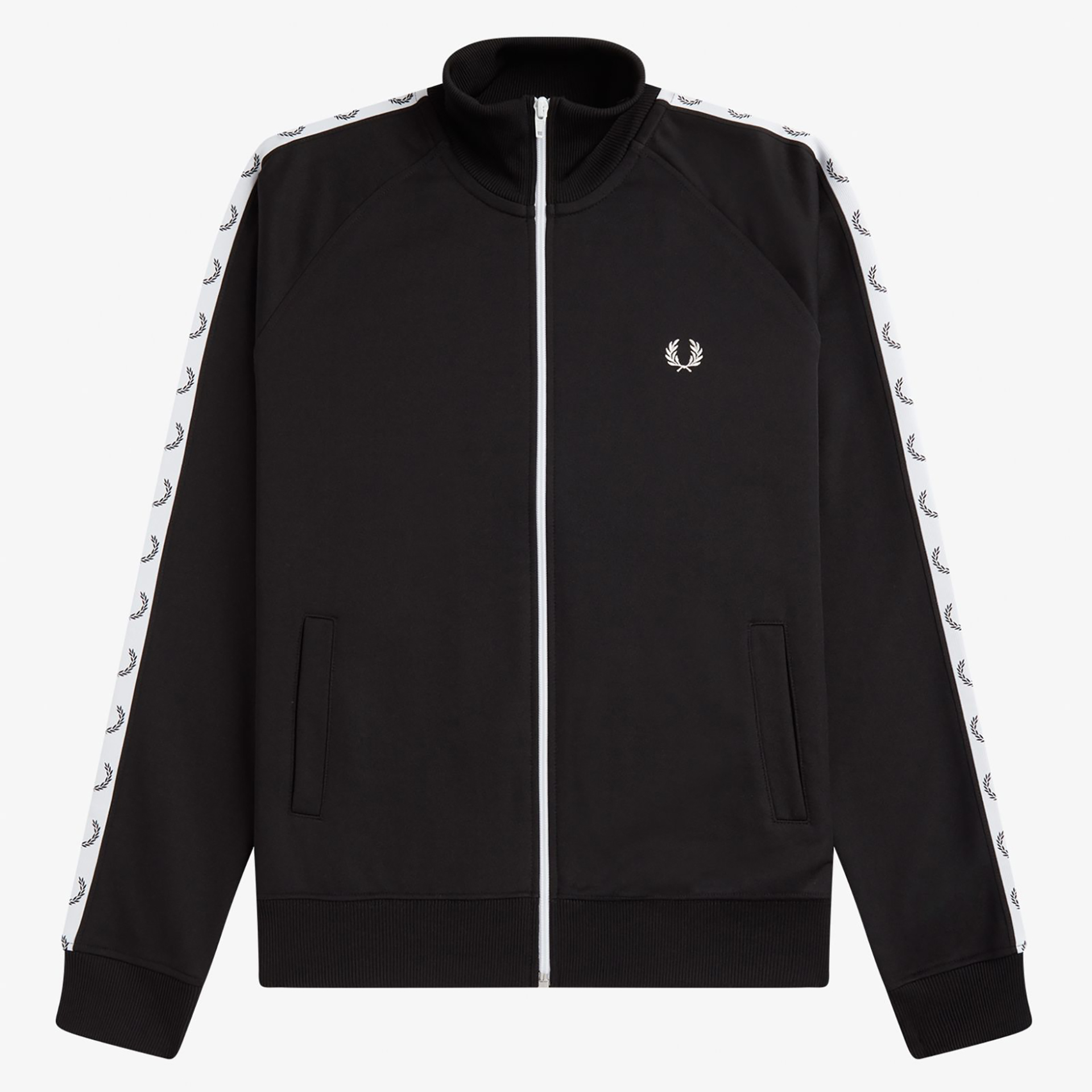 Fred Perry Taped Track Jacket Black