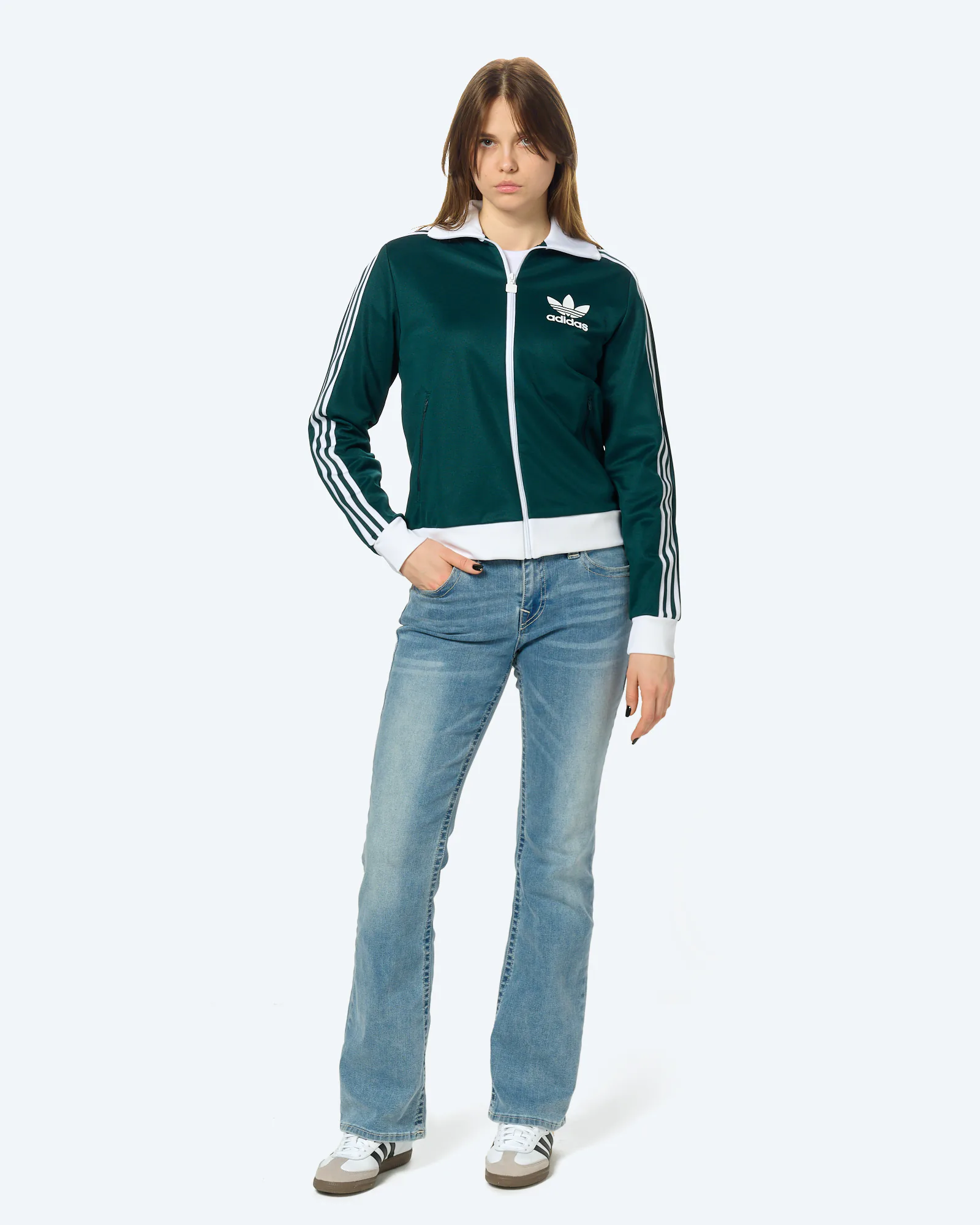 adidas Originals Classic Track Top Aurora Ivy/White