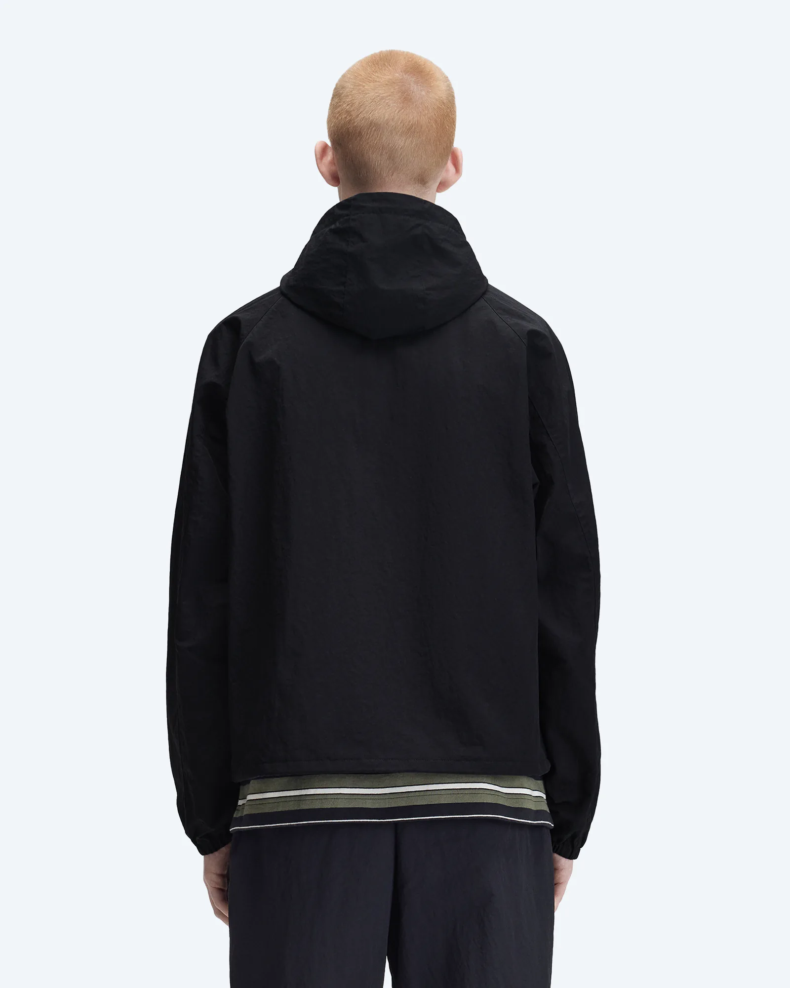 Oversized Hooded Shell Jacket Black