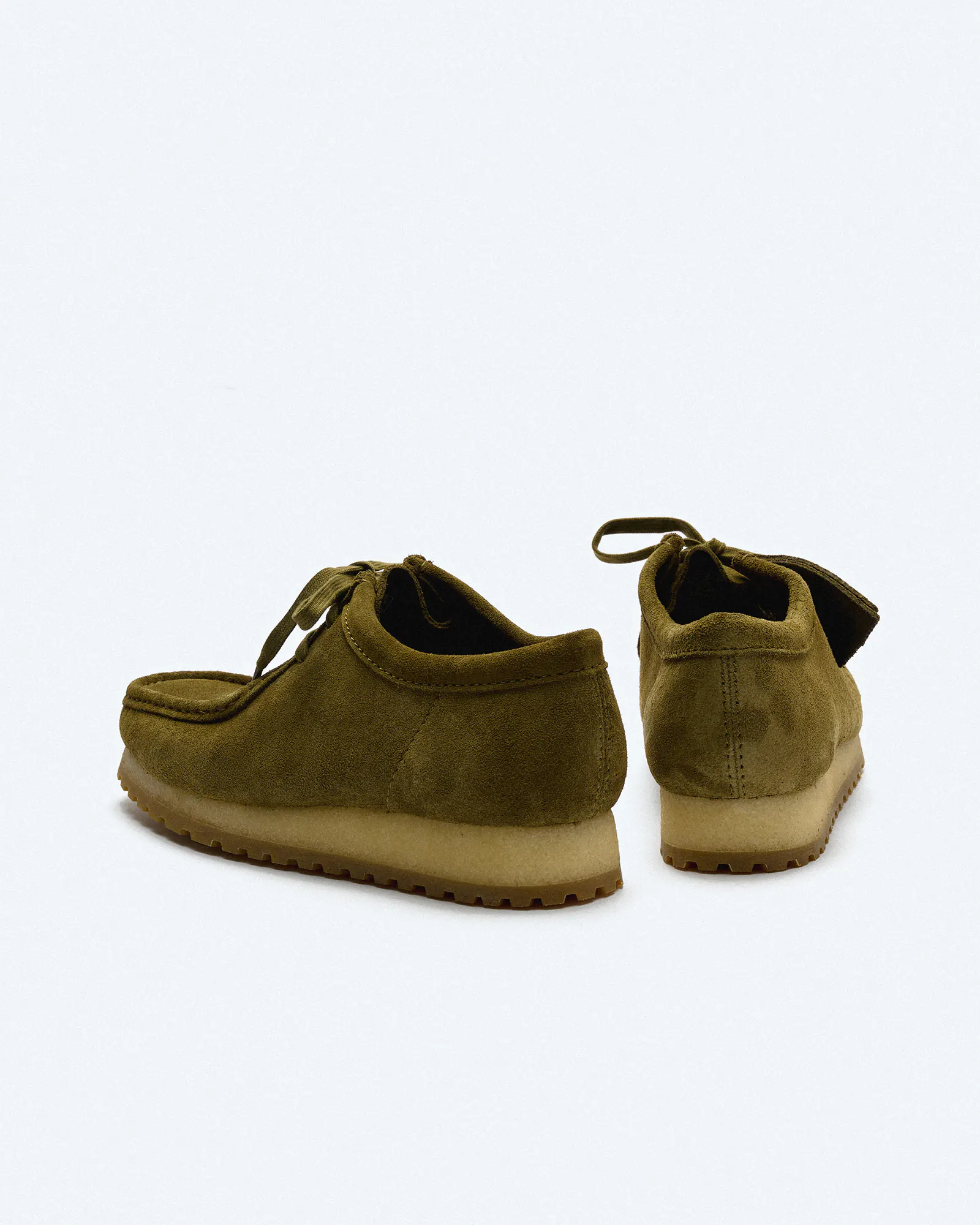 Clarks Men's Wallabee RB Suede Shoes Olive