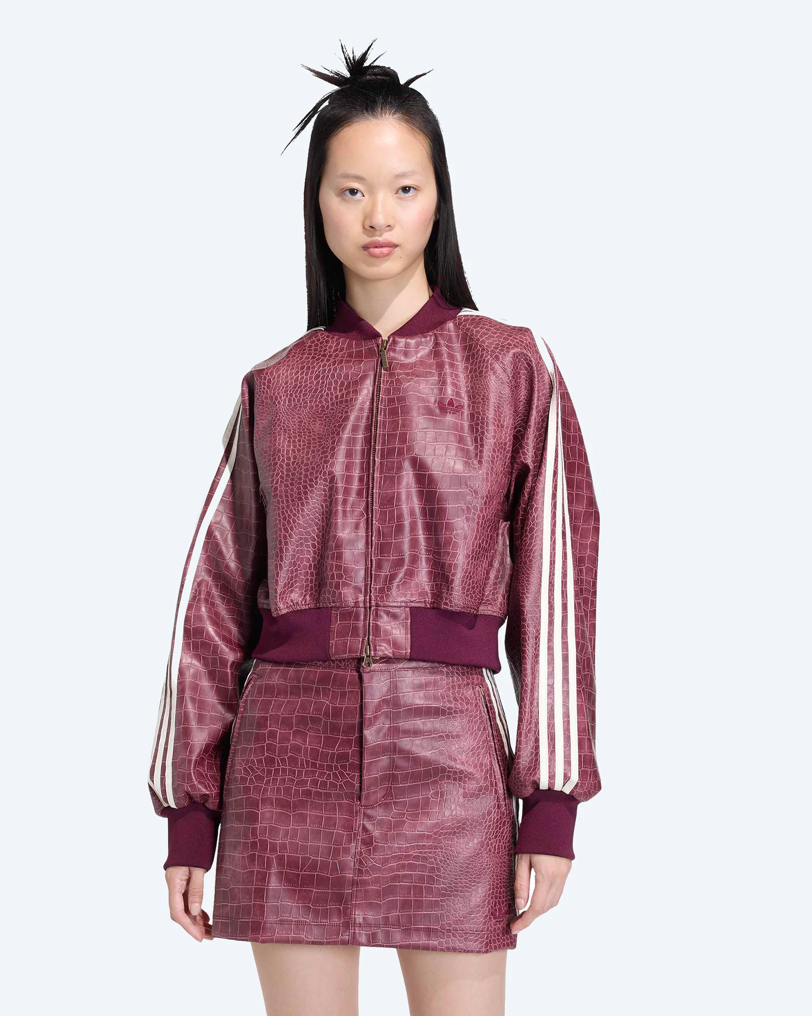 SST Pleather Jacket Maroon