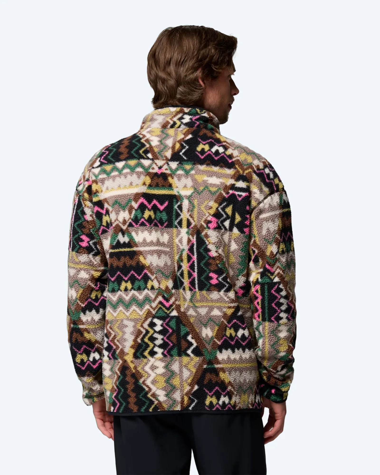 Helvetia™ II Printed Half Snap Fleece Black Geomix