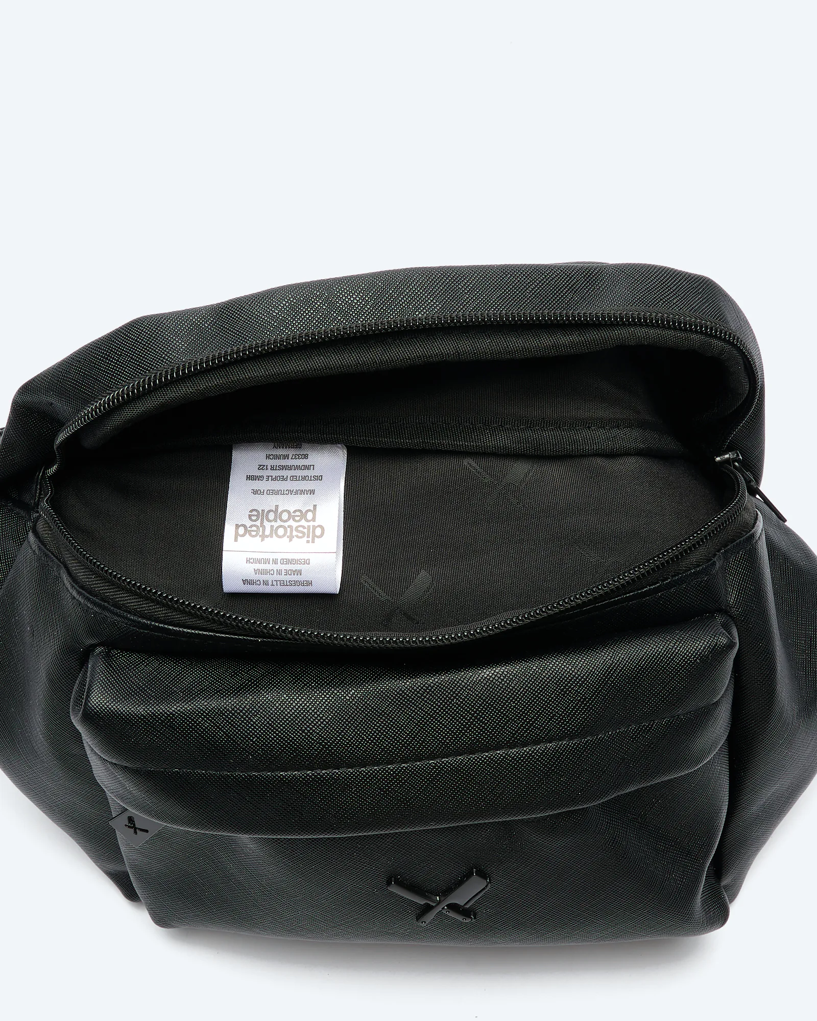 Distorted People Hip Fine Cross Bag Black