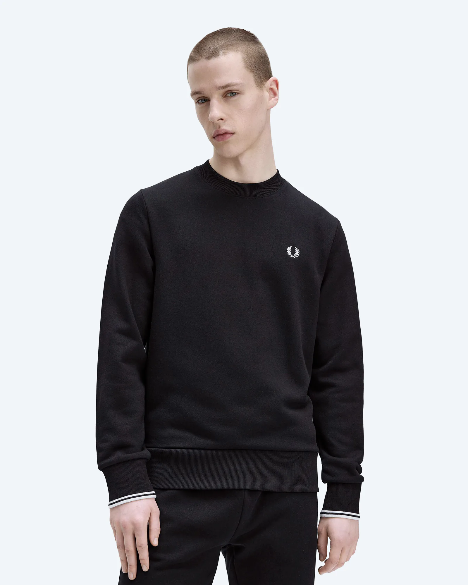 Fred Perry Crew Neck Sweatshirt Black