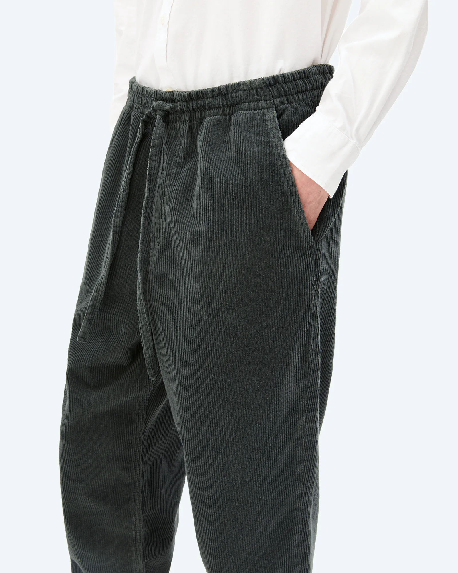 Pull On Corduroy Tapered Pant Space Steel
