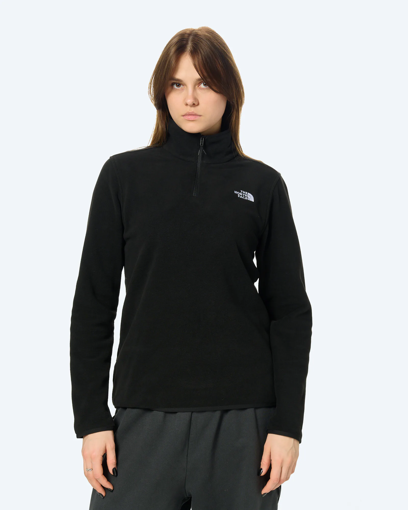 The North Face Womens Glacier Fleece 1/4 Zip Jacket Black