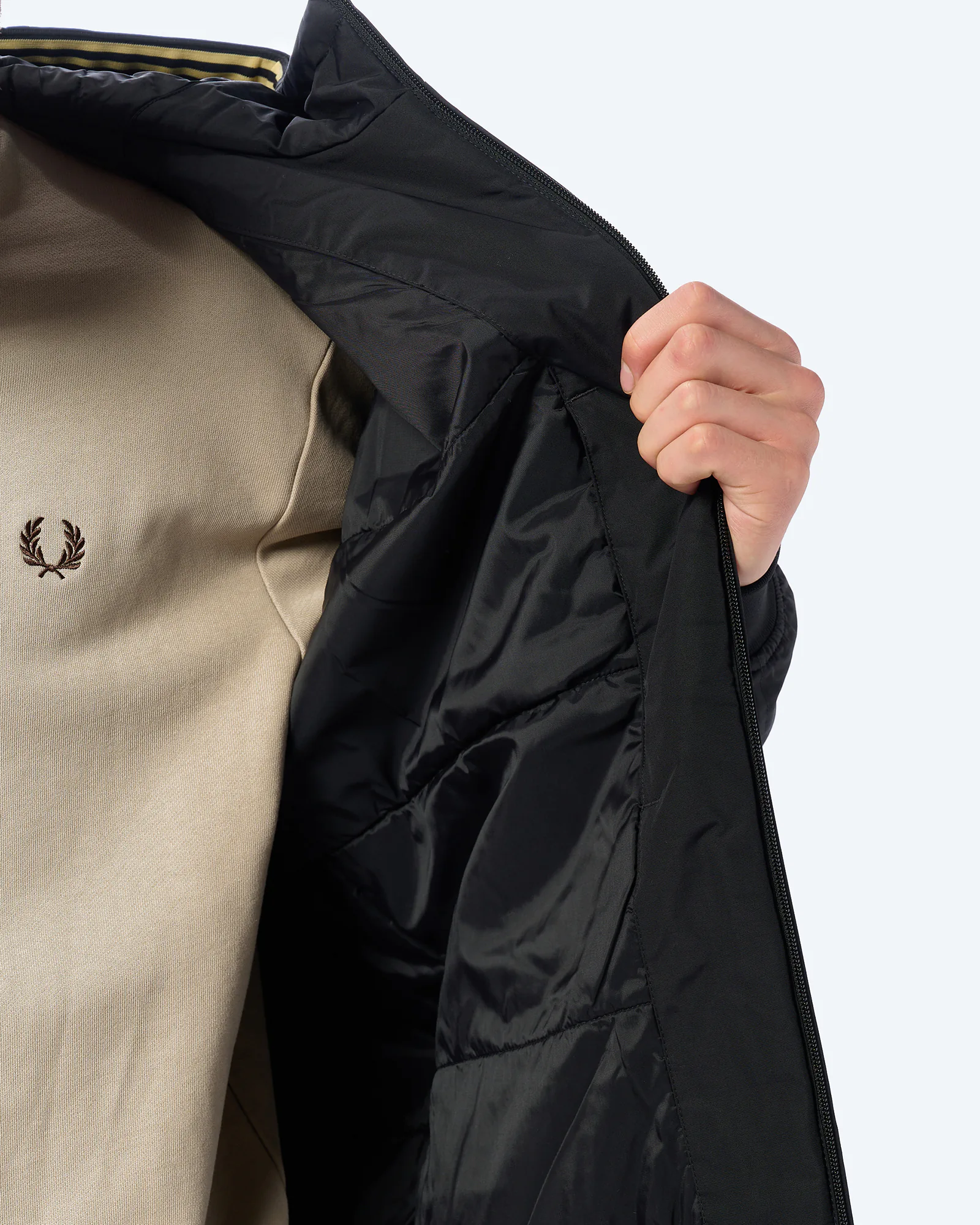 Fred Perry Hooded Brentham Jacket Black
