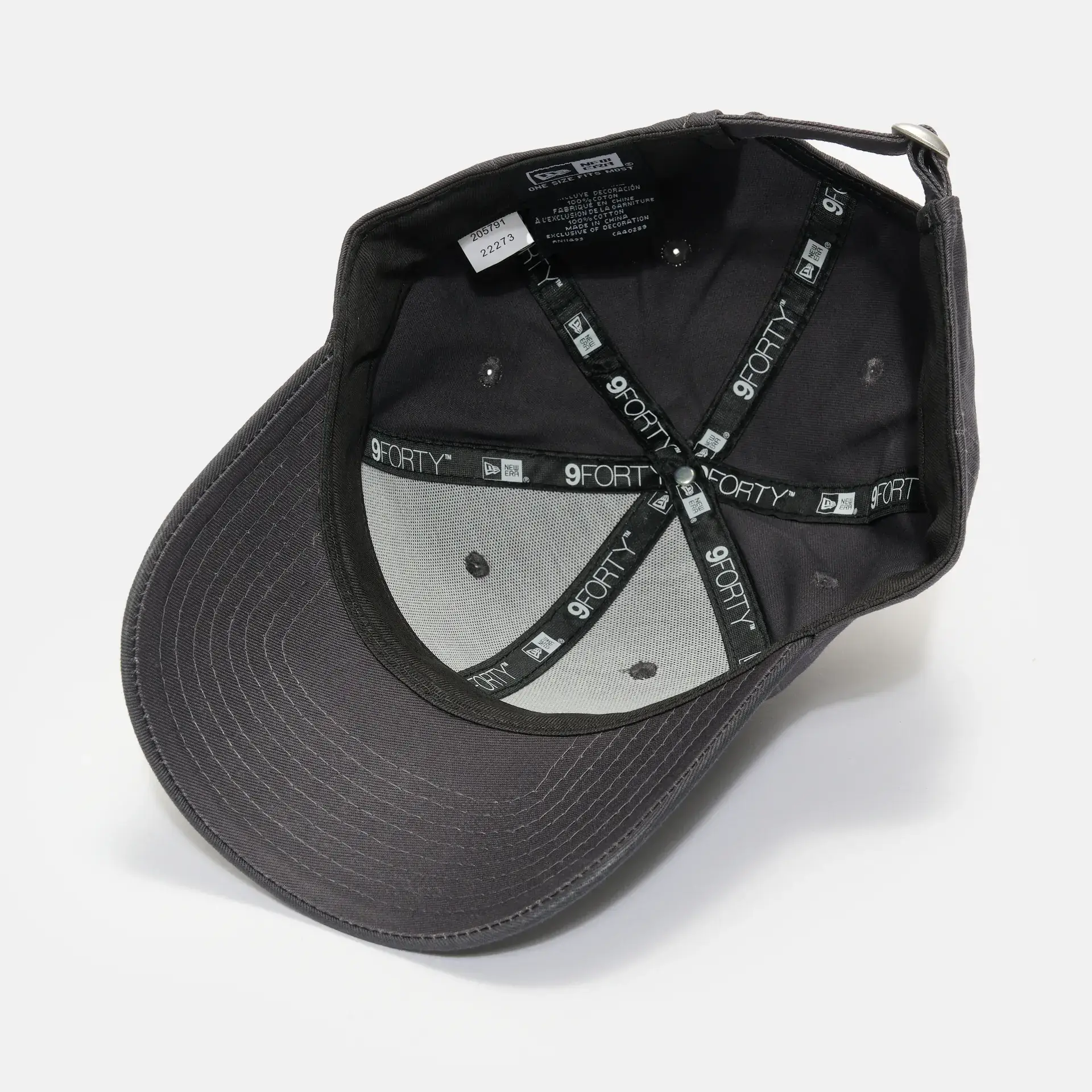 New Era Basic 9Forty Strapback Cap Graphite/White