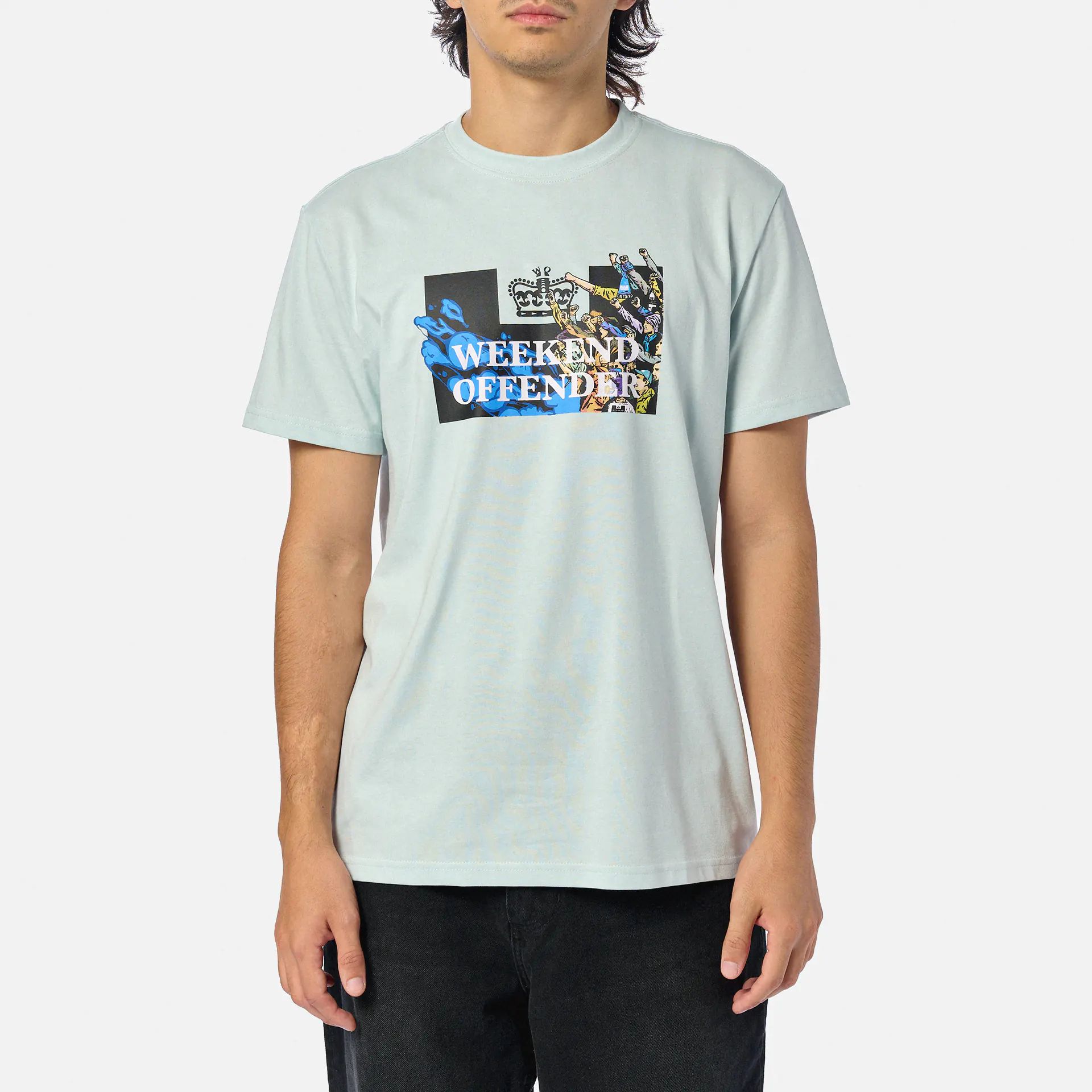 Weekend Offender Molazza T-Shirt Sea Spray Blue