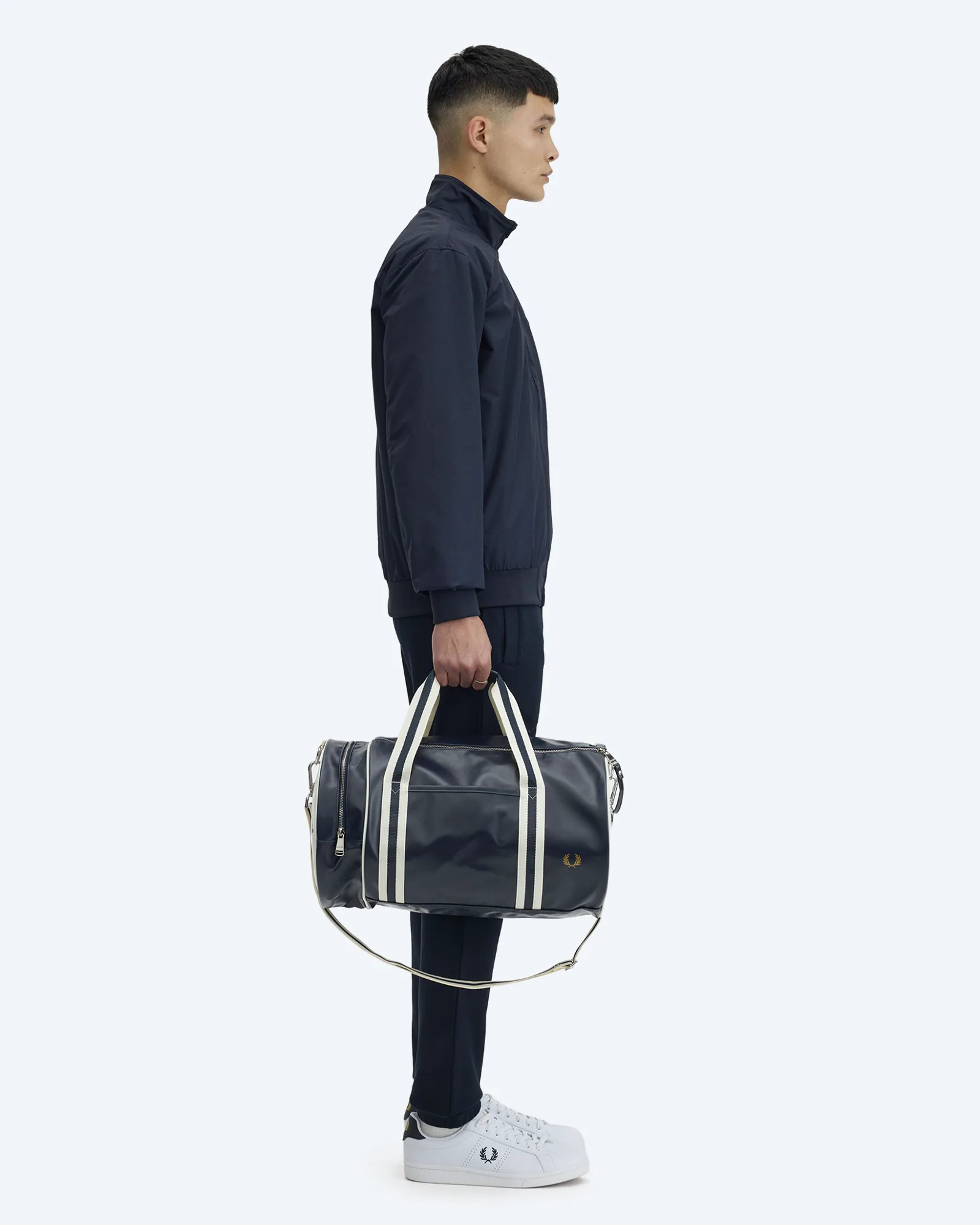 Fred Perry Classic Barrel Bag Navy/Ecru