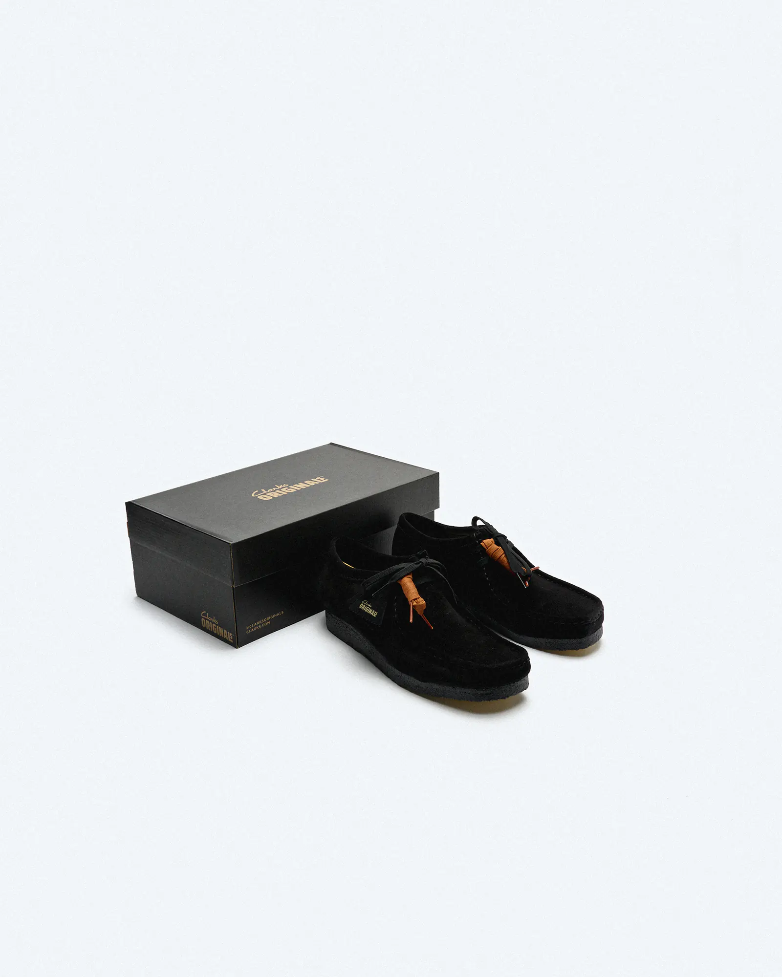 Clarks Men's Wallabee Suede Shoes Black