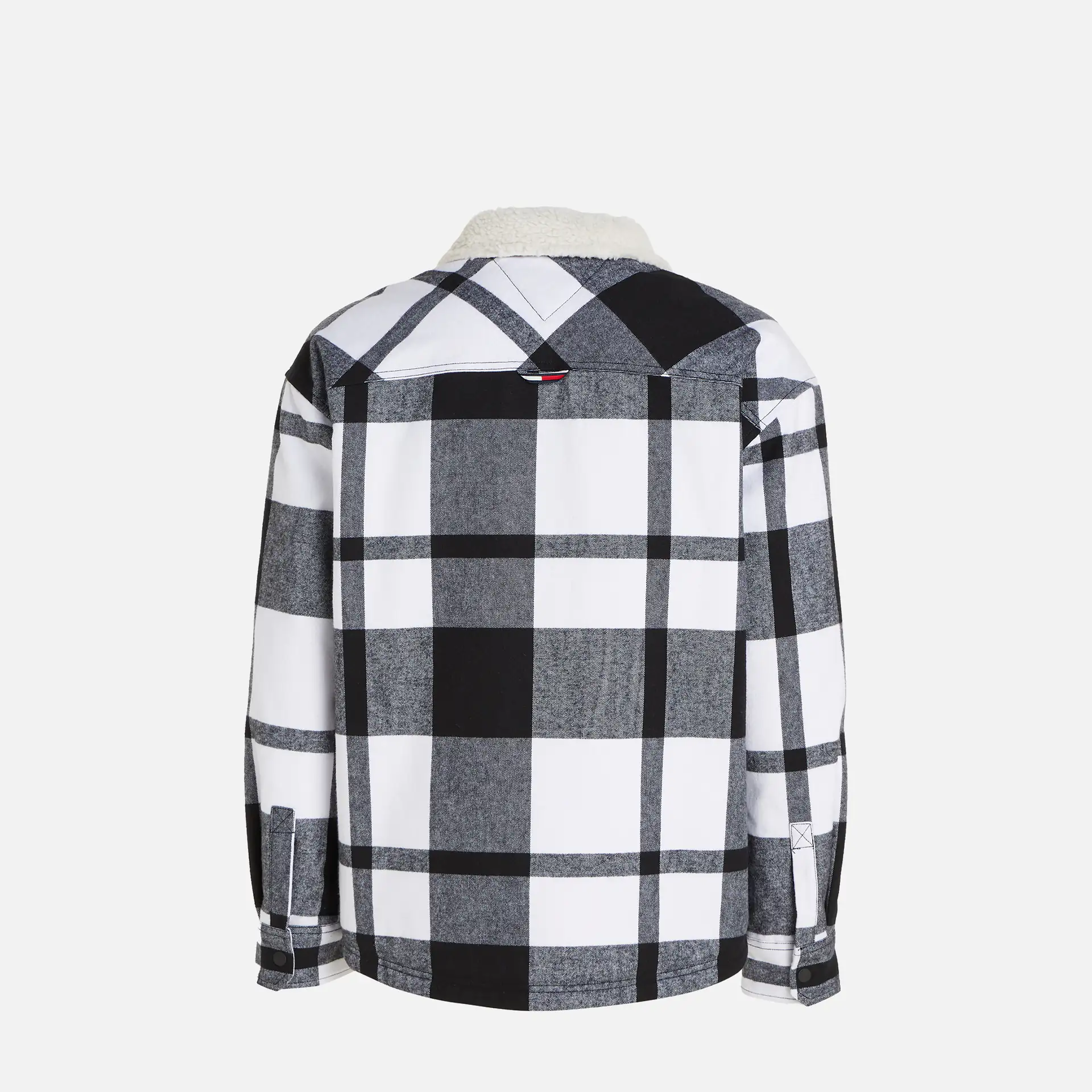 Tommy Jeans Check Sherpa Lined Overshirt Black Check