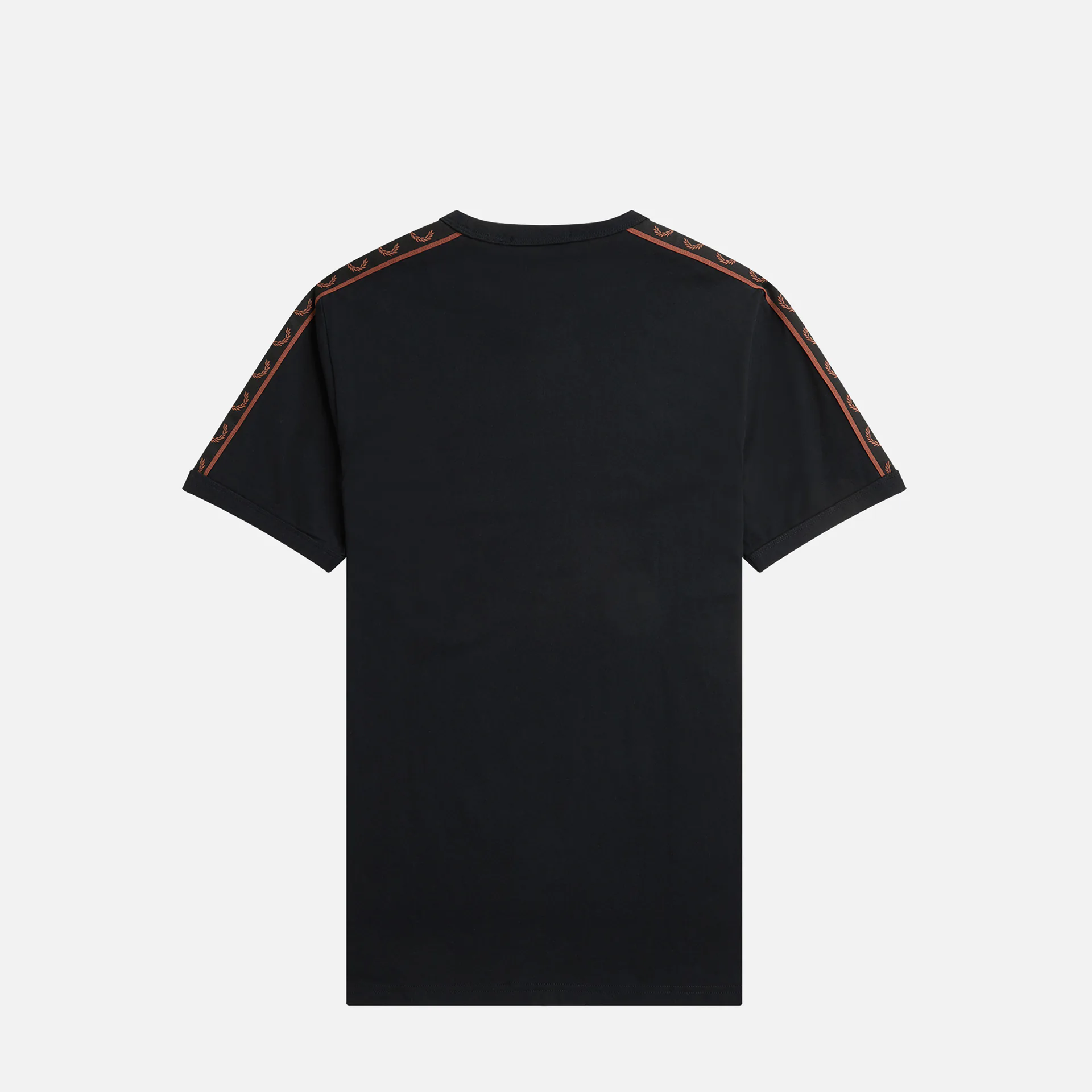 Fred Perry Contrast Tape Ringer T-Shirt Black/Whiskey Brown