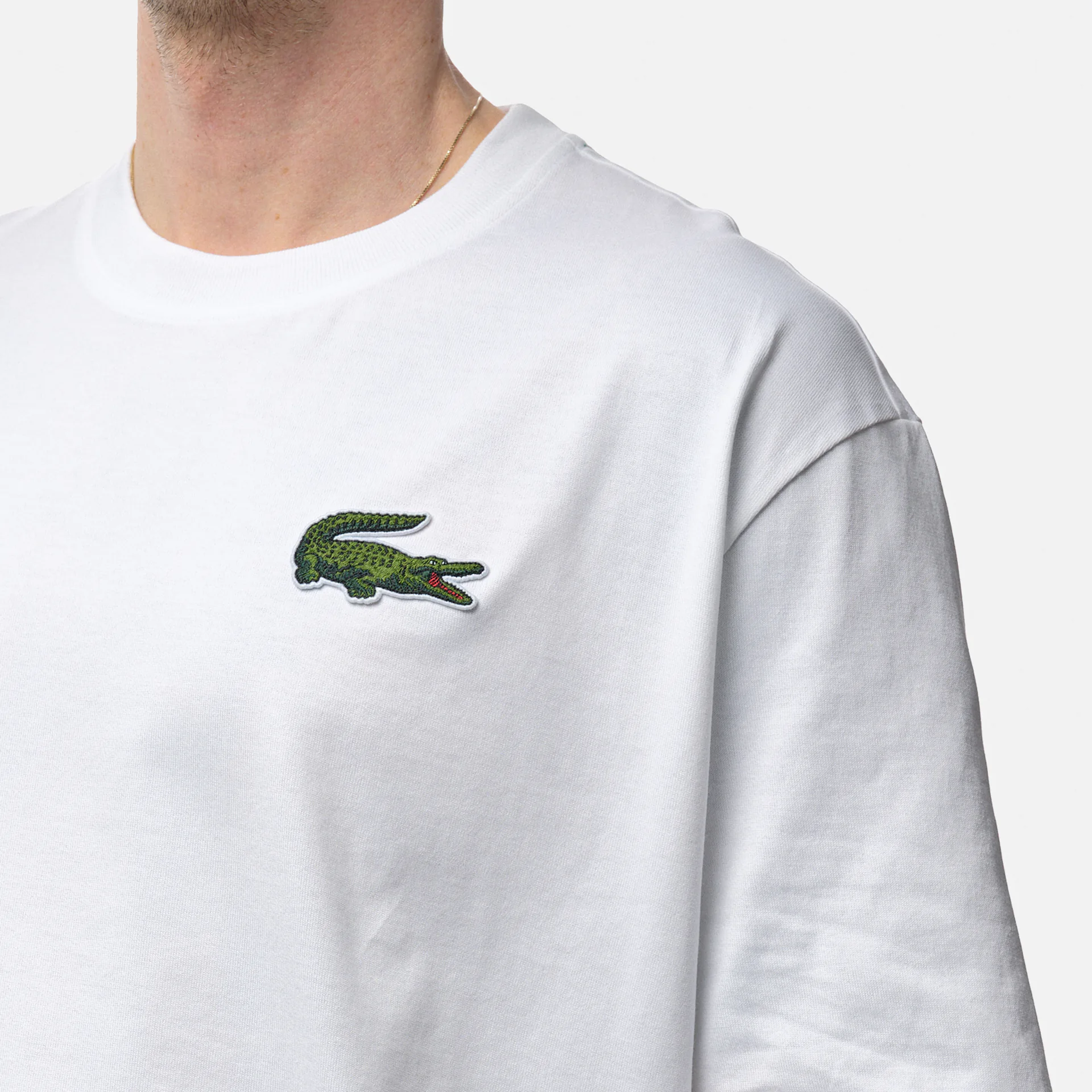 Lacoste Large Crocodile T-Shirt White