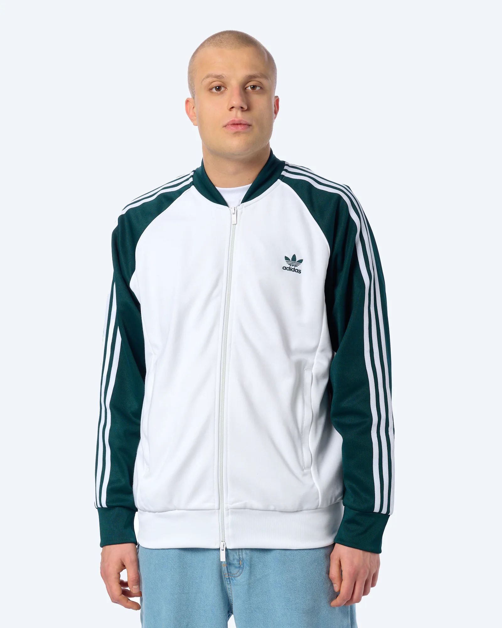 adidas Originals Classic Track Jacket White/Aurora Ivy/White
