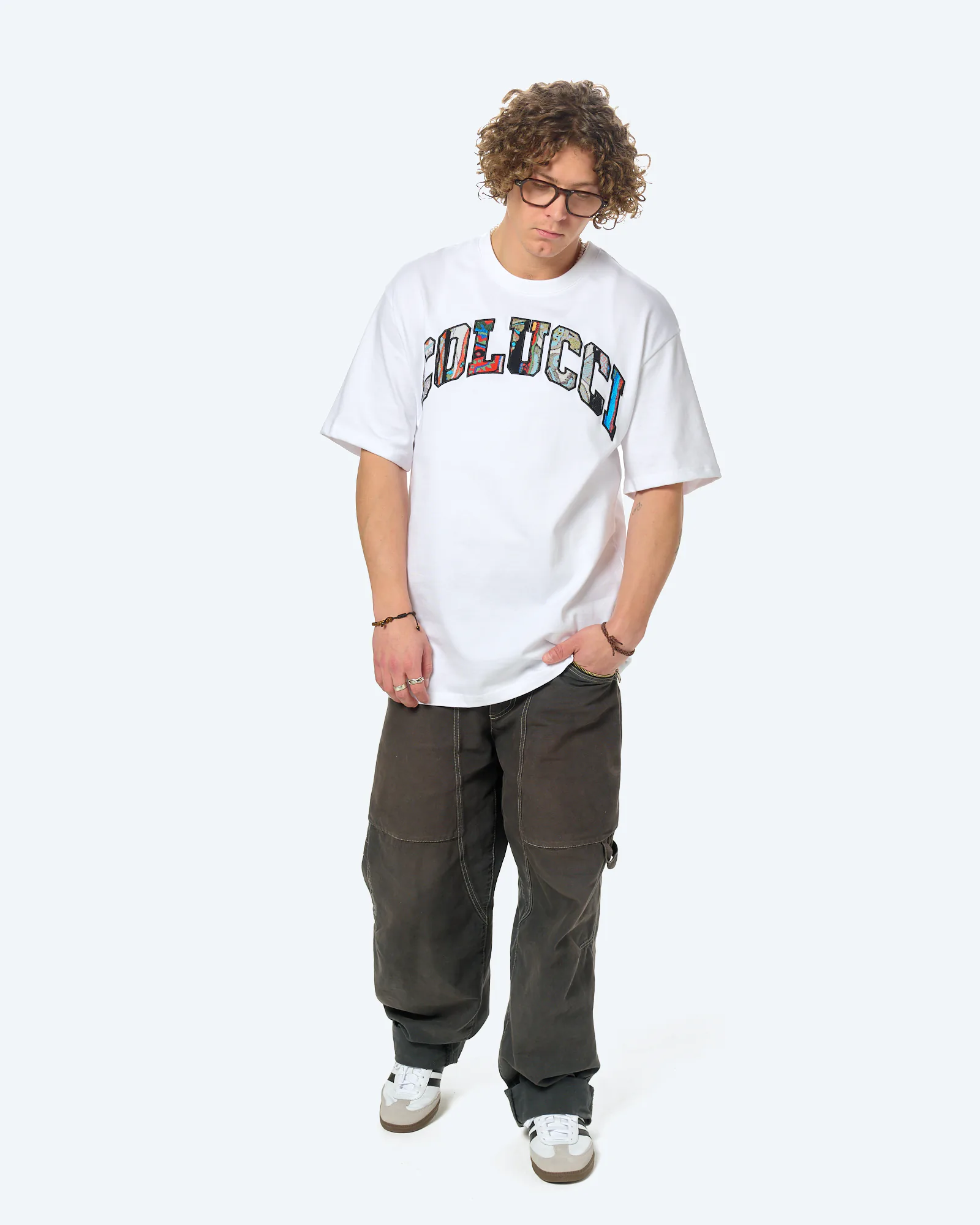 Colucci Logo T-Shirt College Light White/Aop Multi