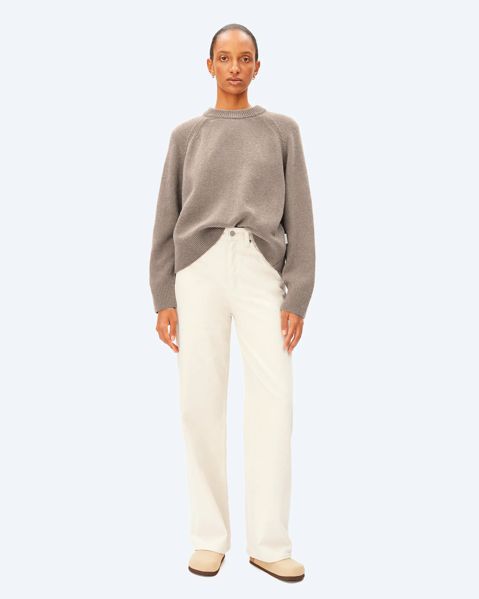 Wool Knit Sweatshirt Soft Nougat
