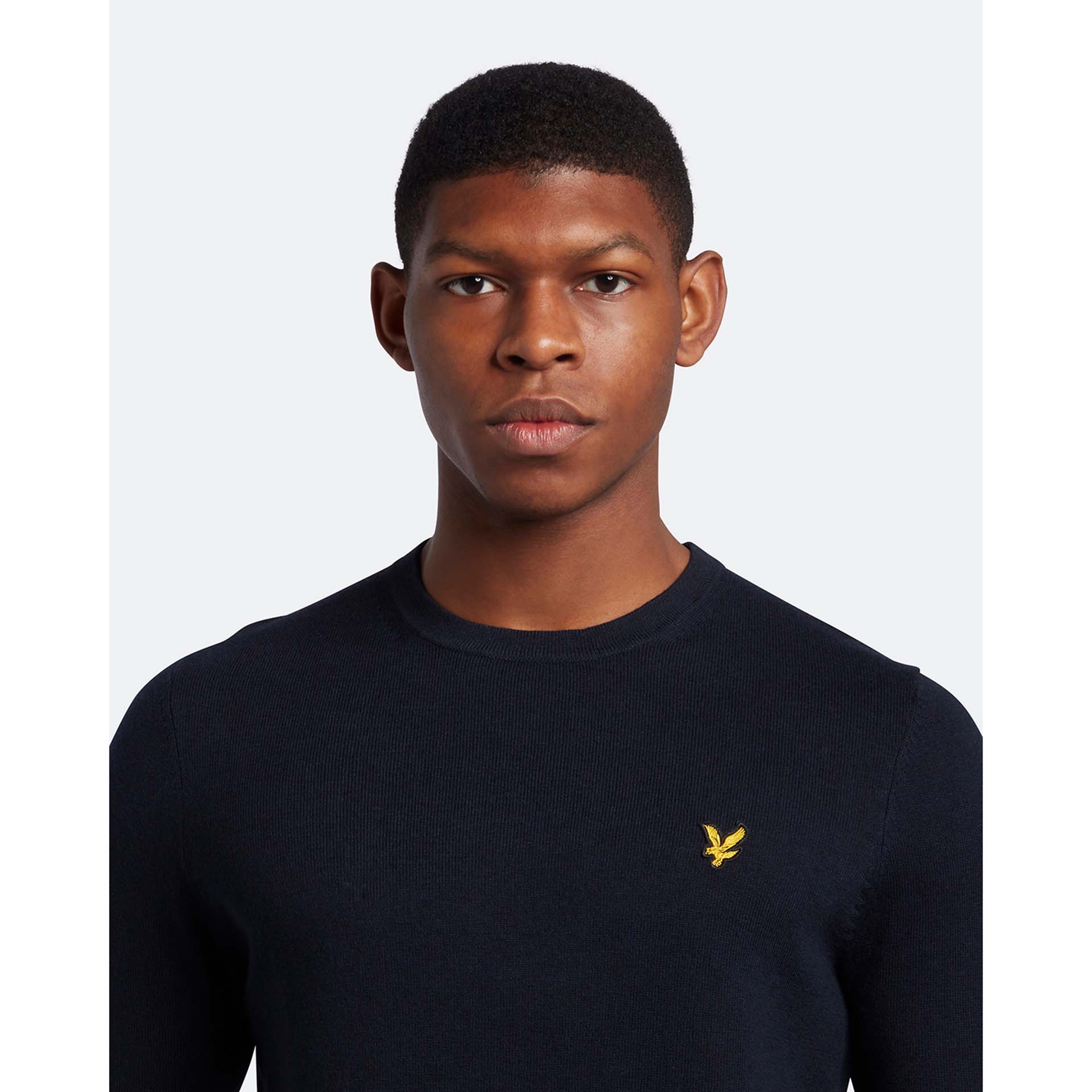 Lyle & Scott Crew Neck Cotton Merino Dark Navy