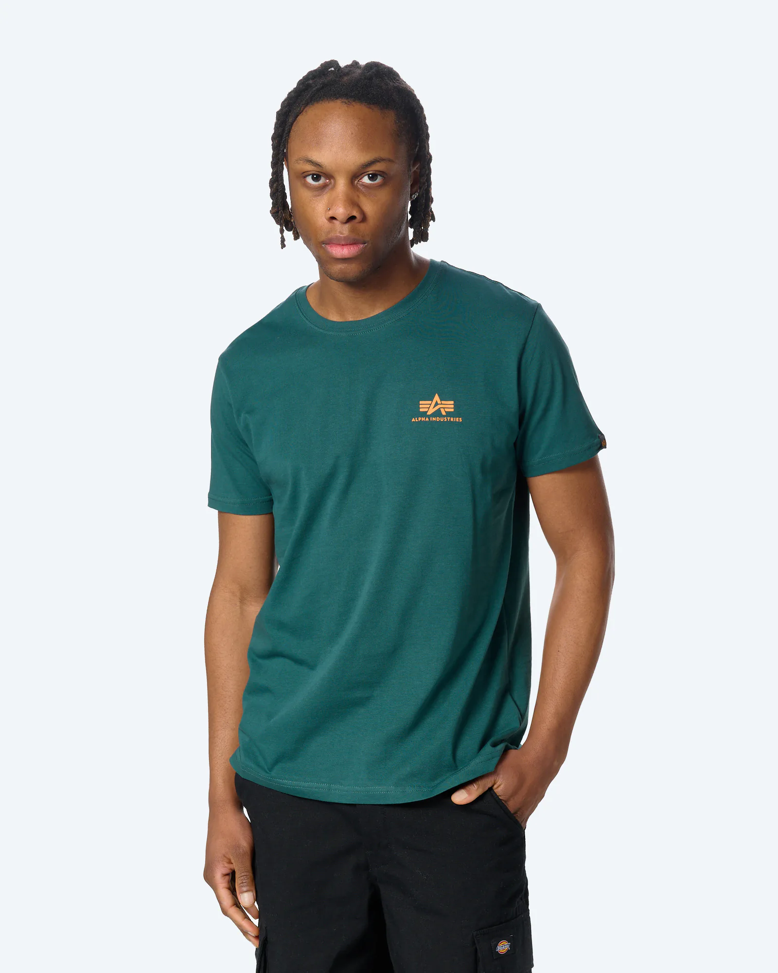 Alpha Industries Basic T-Shirt Small Logo Force Green
