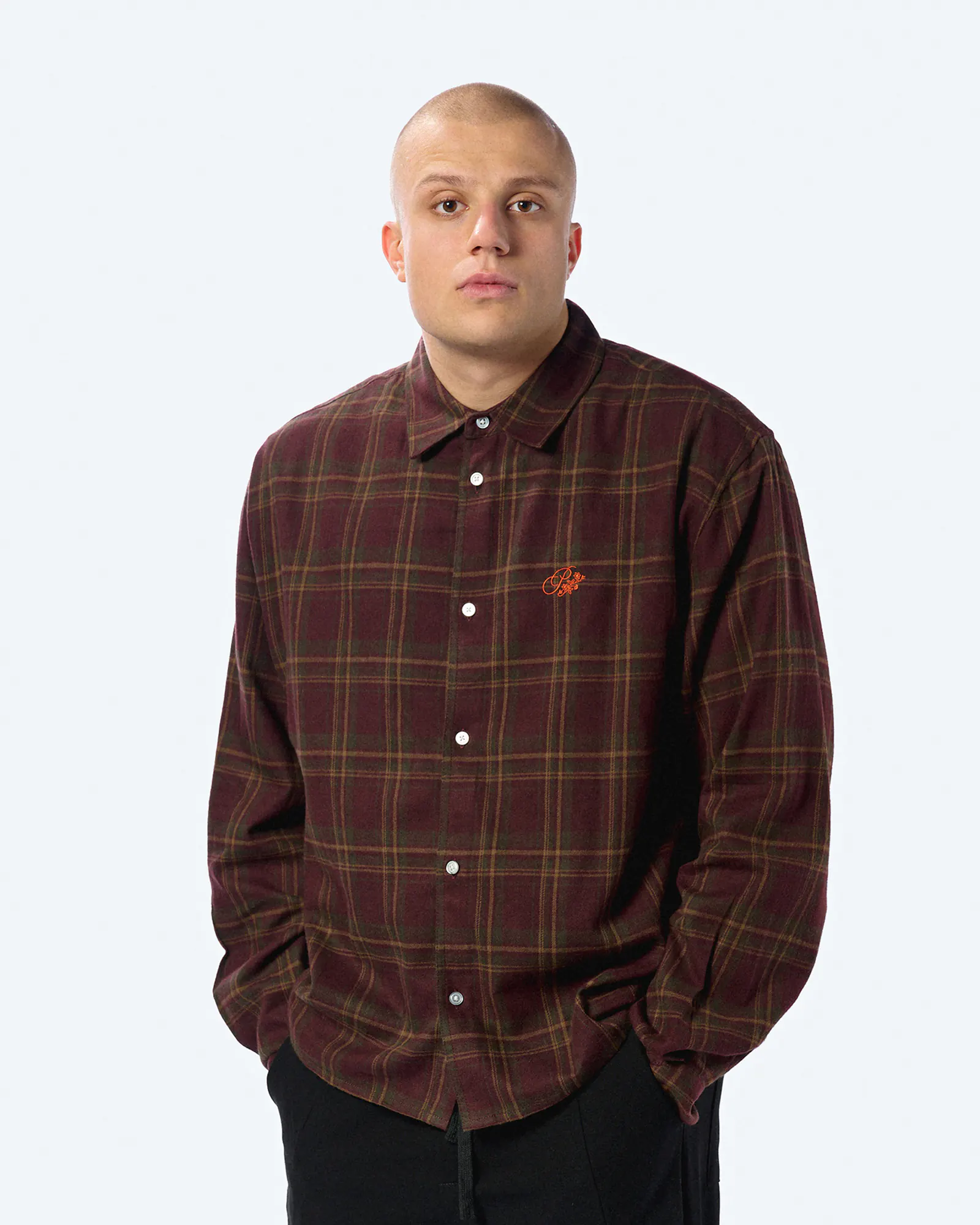 Prohibited Timber Flannel Shirt Bordeaux