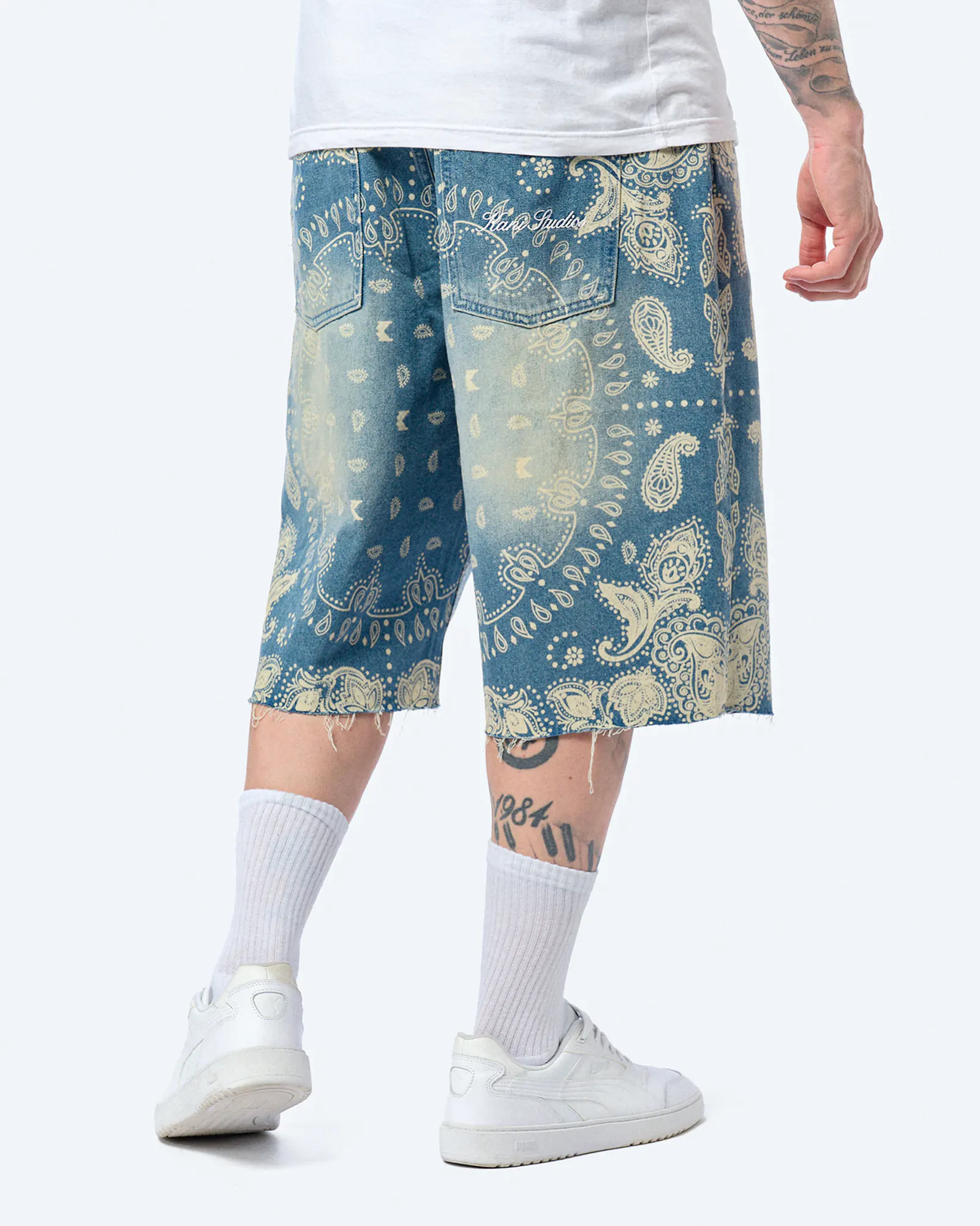 Karl Kani Paisley Jorts Blue Karl Kani Paisley Jorts Blue
