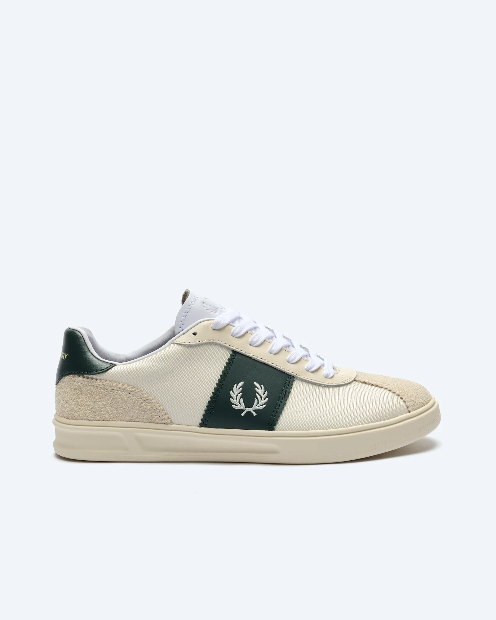 B4 Textured Poly-Suede Sneaker Ecru/Light Ecru