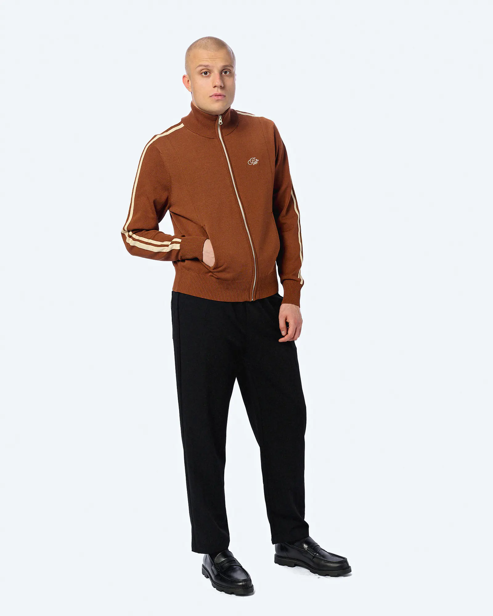 Prohibited Trail Knitted Trackjacket Brown