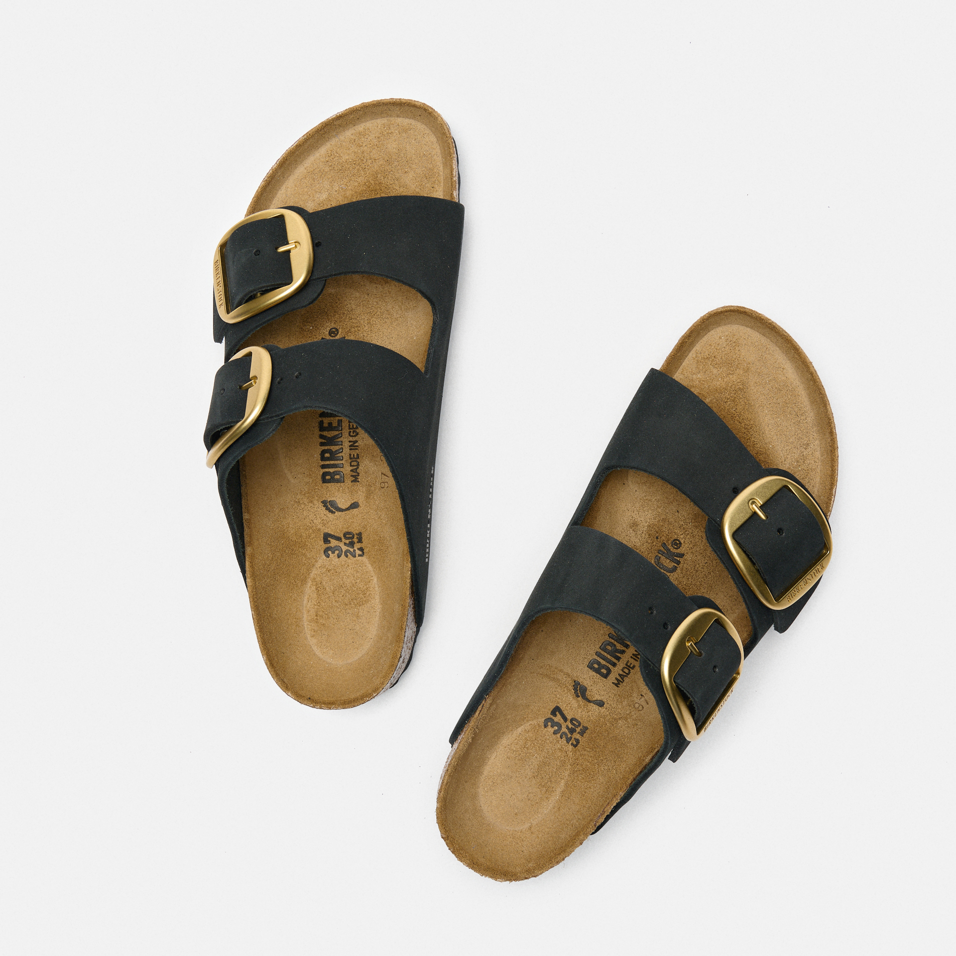 Birkenstock Arizona Big Buckle LENB Sandals Black/Gold