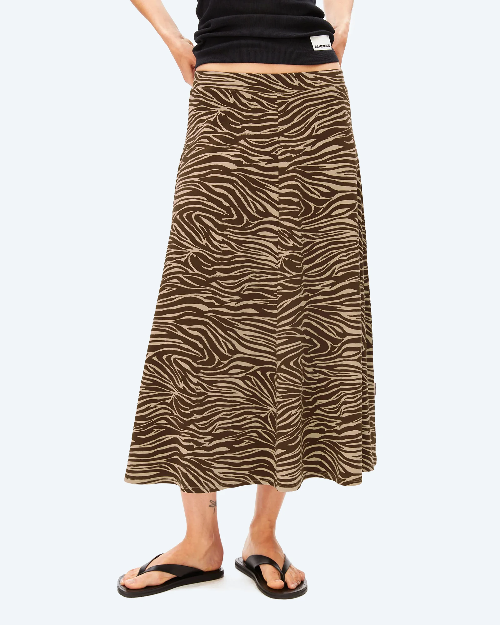 ILENIAA LARAA ZEBRA PRINT Skirt Sandstone 