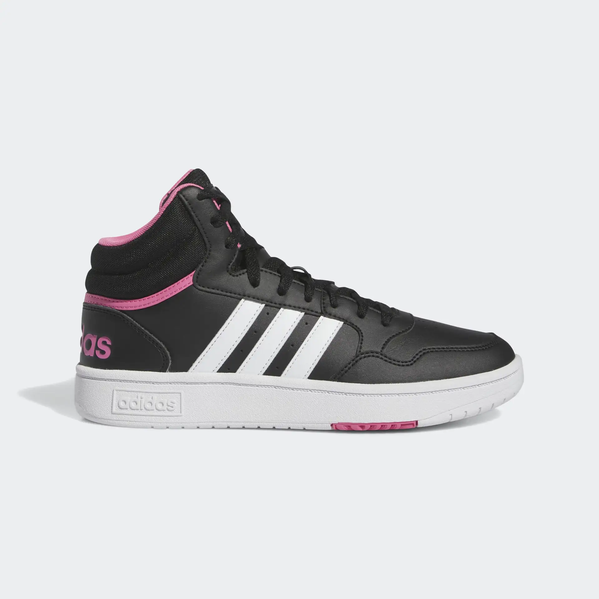 adidas Hoops 3.0 Mid Sneaker Black/White/Pink