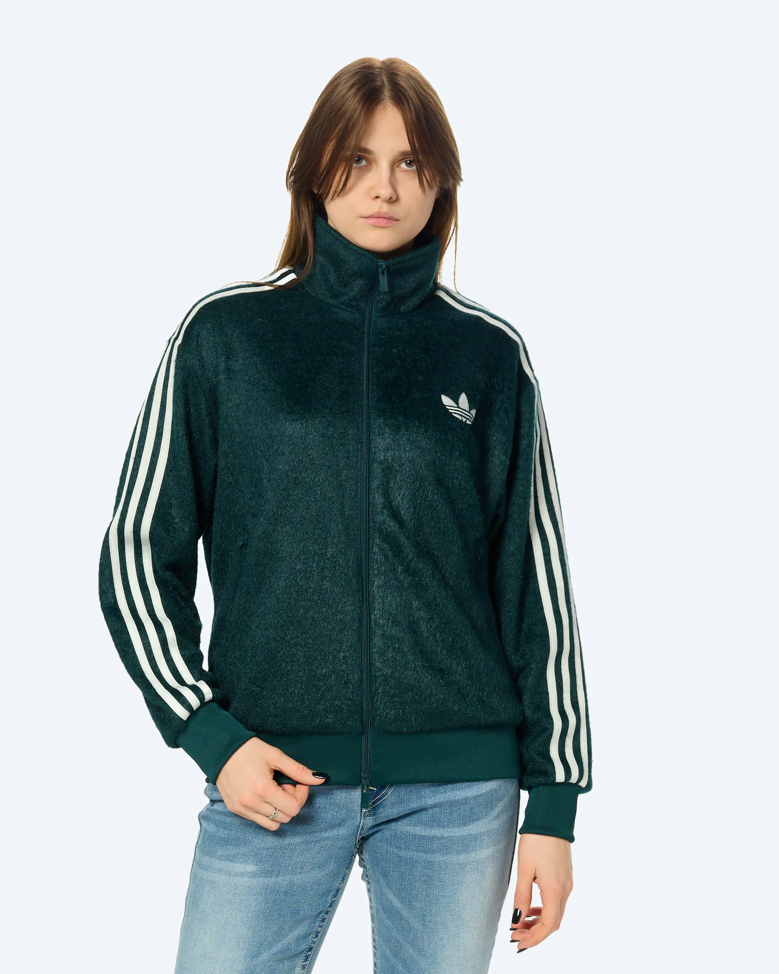 adidas Originals Mohair Firebird Track Top Aurora Ivy