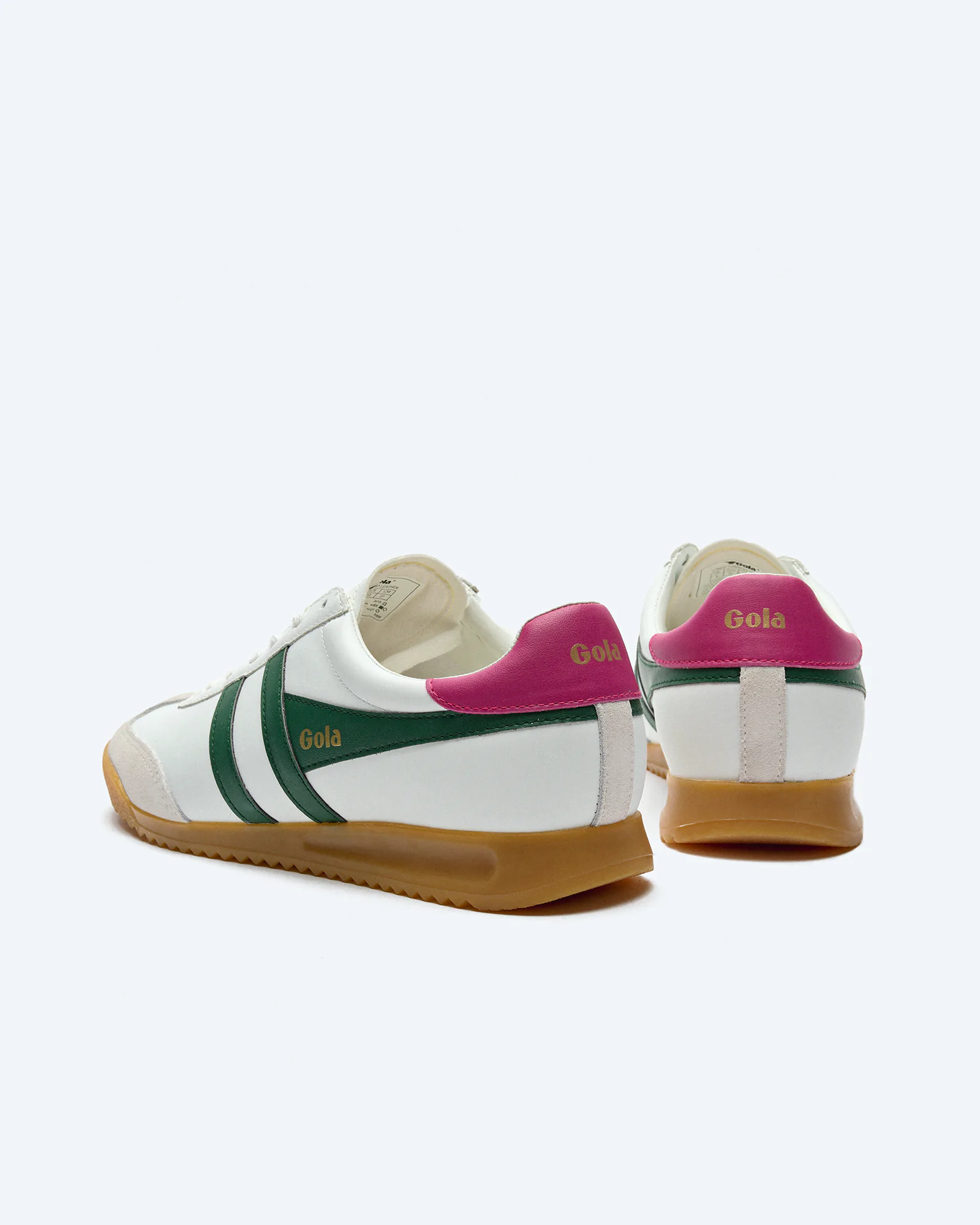Gola Torpedo Leather Sneaker White/Evergreen/Deep Red