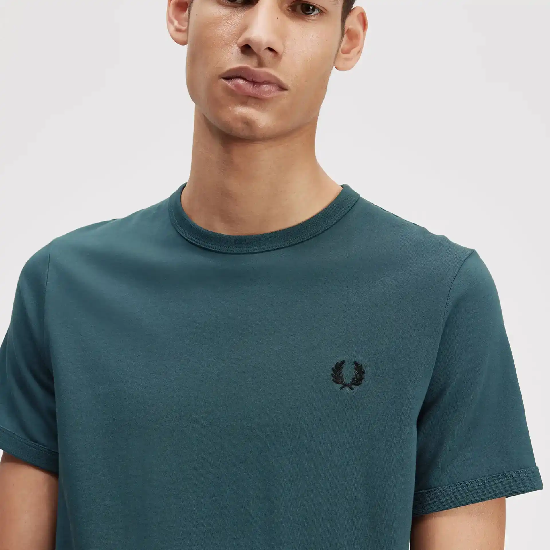 Fred Perry Ringer T-Shirt Petrol Blue